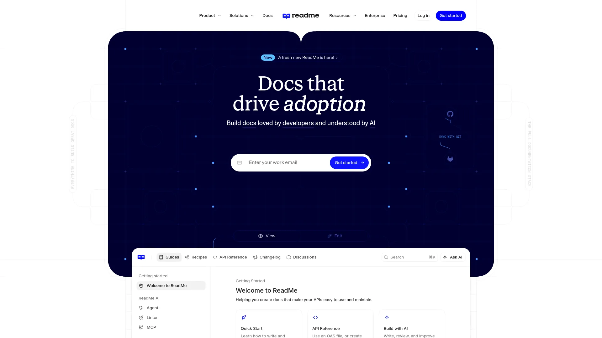 ReadMe developer portal homepage