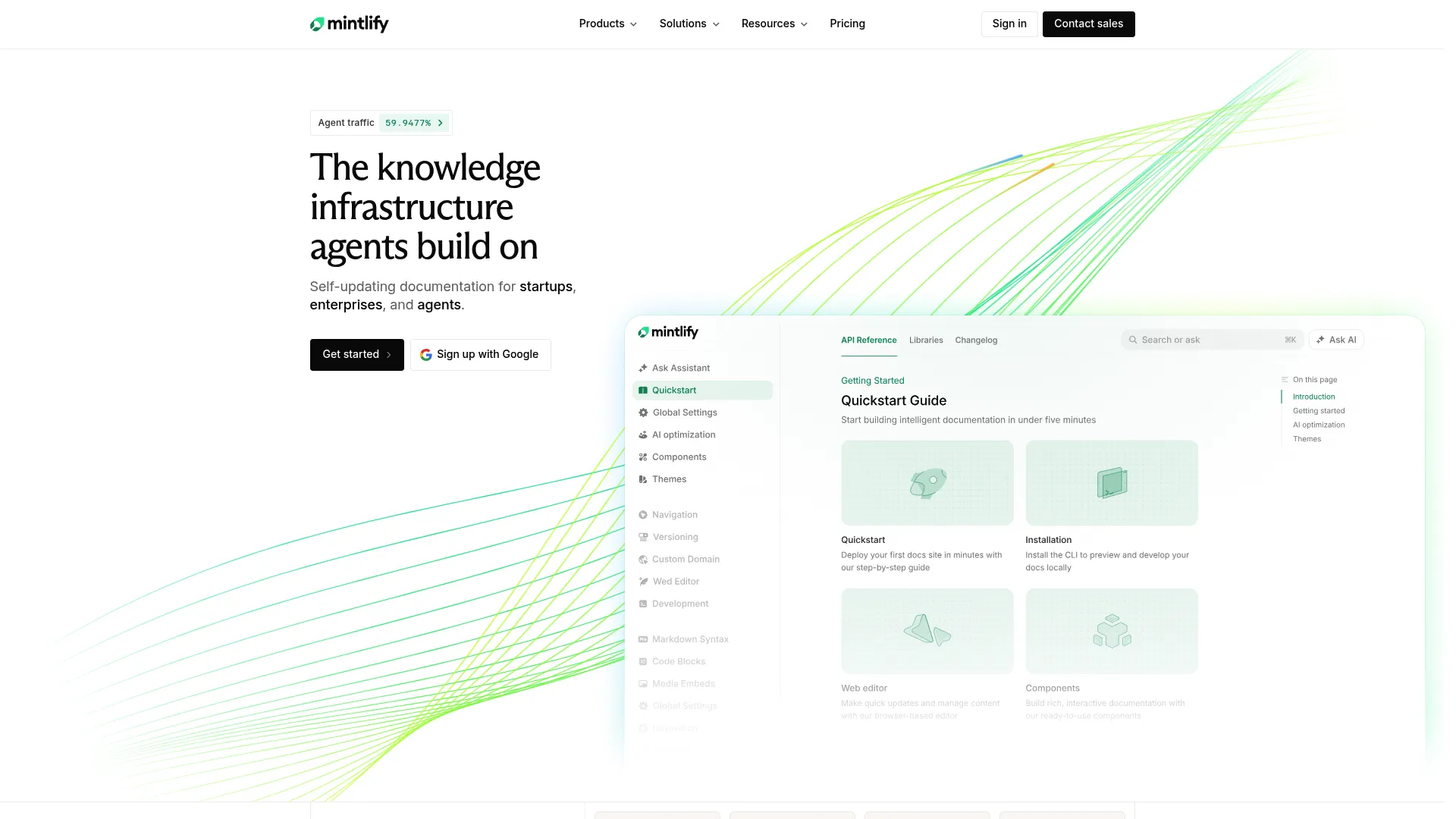 Mintlify AI-native documentation homepage