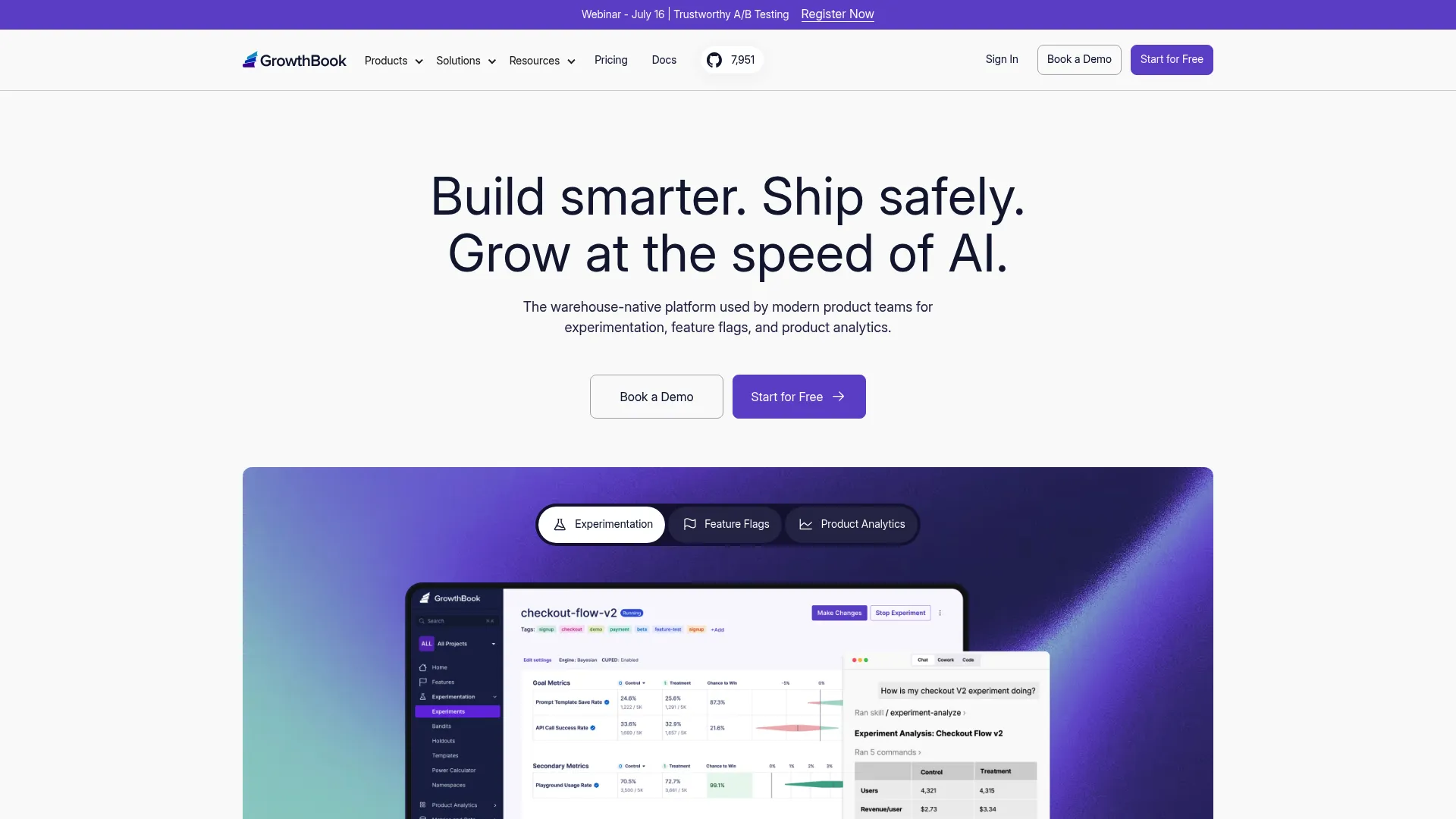 GrowthBook open source experimentation and feature flags