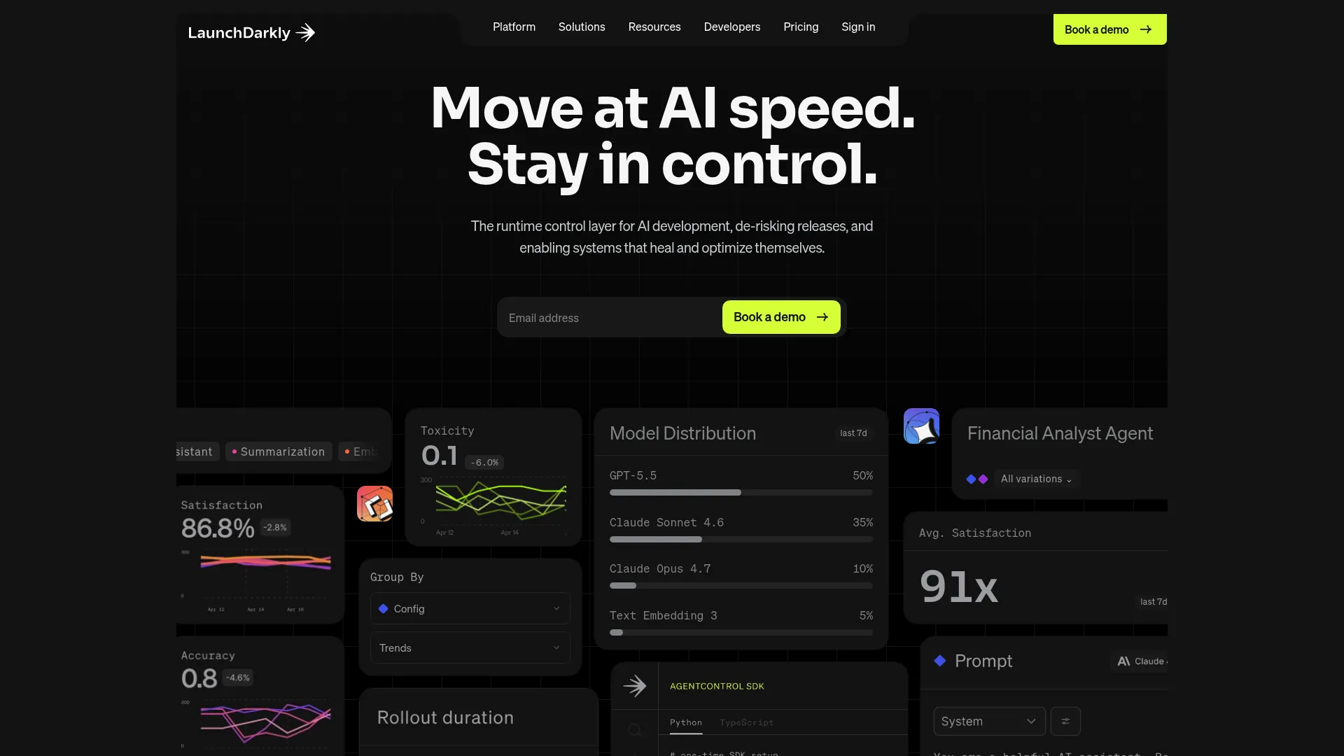LaunchDarkly feature management platform