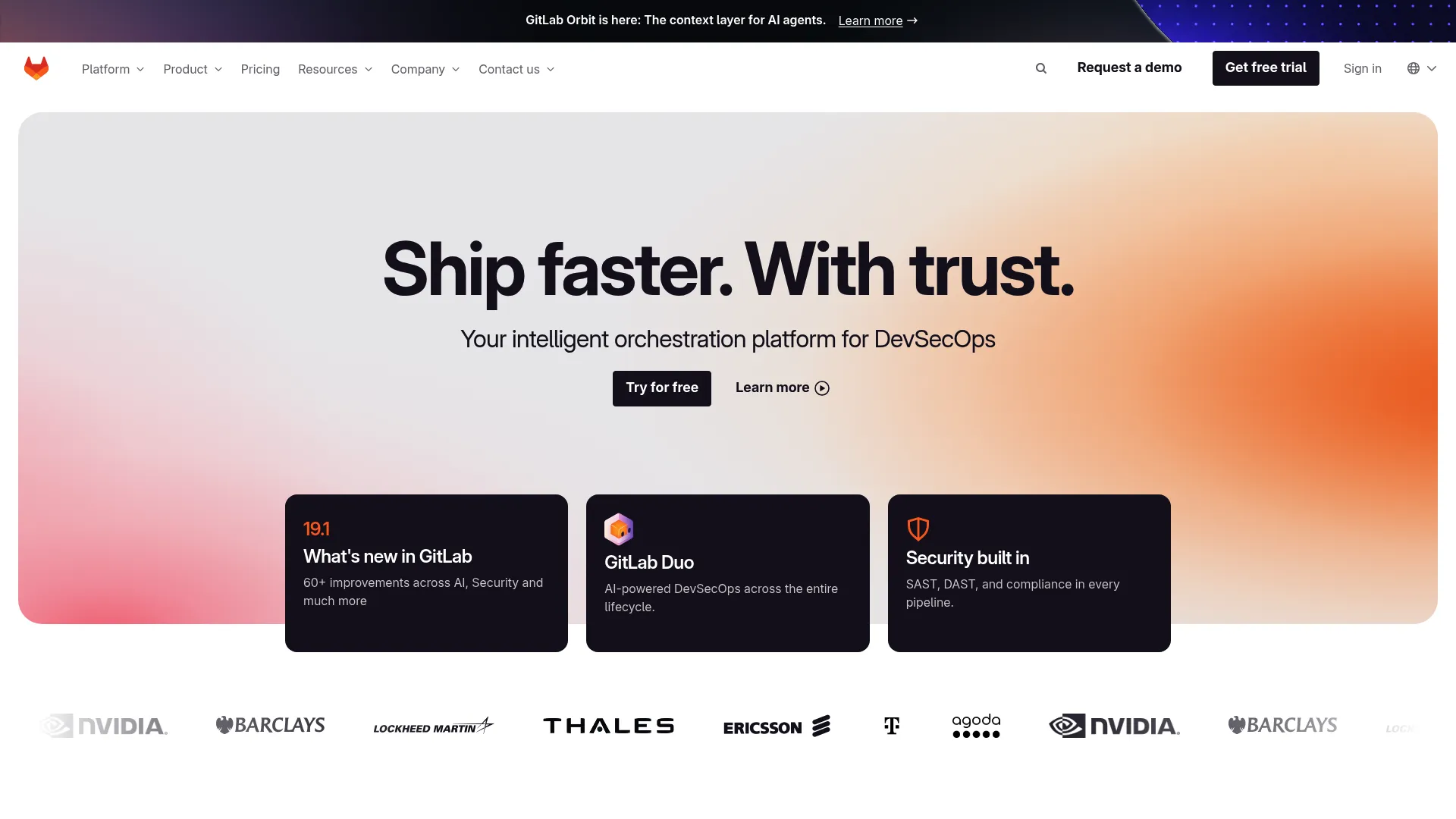 GitLab DevSecOps and CI/CD platform