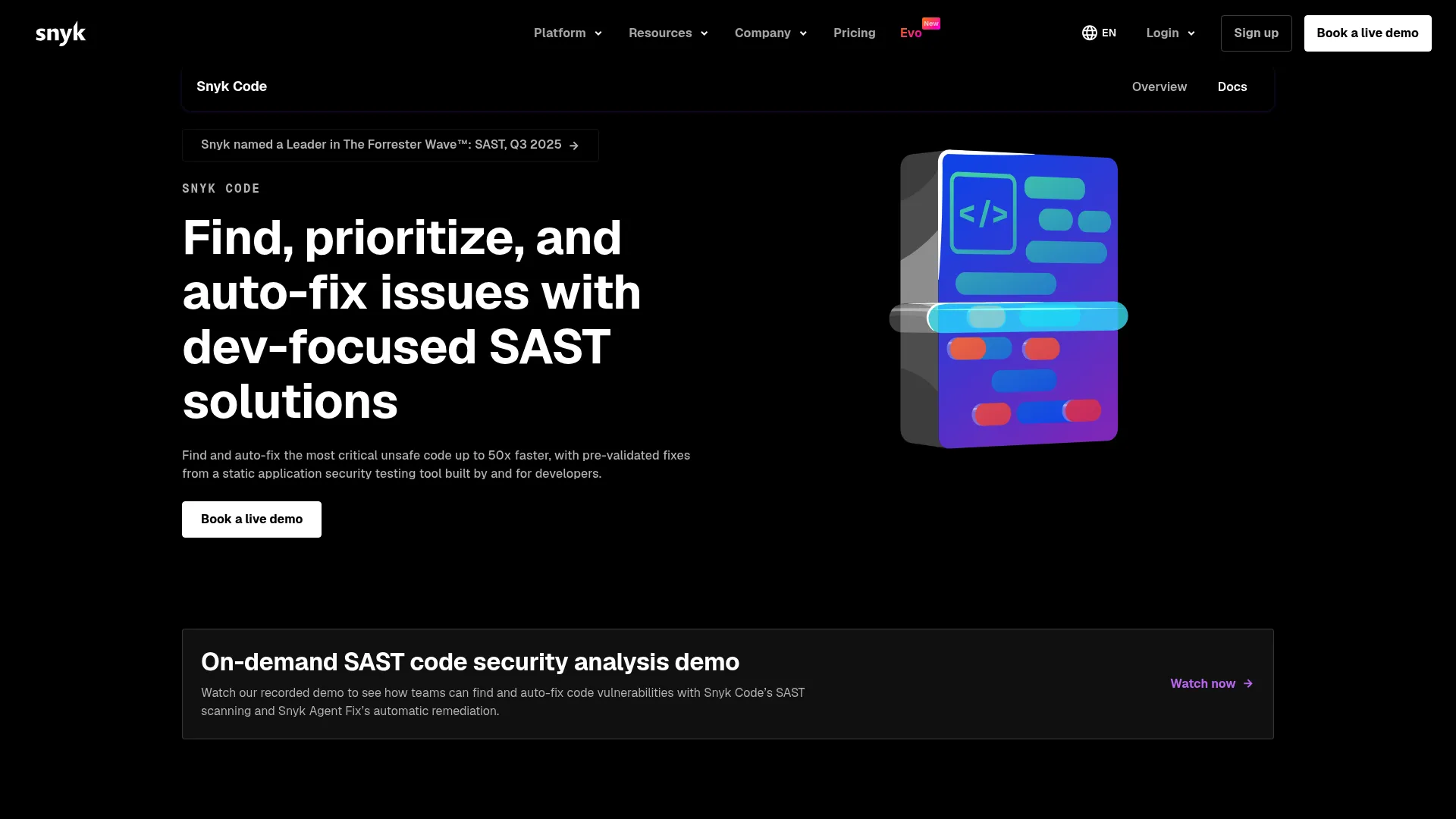 Snyk Code developer security scanning
