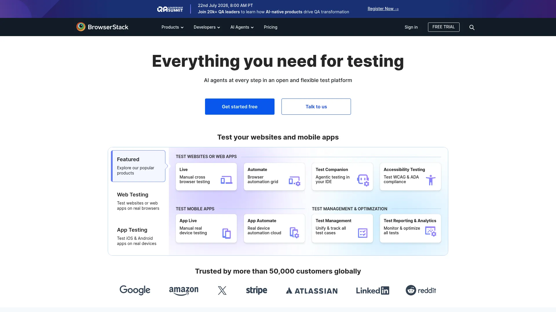 BrowserStack cross browser testing platform