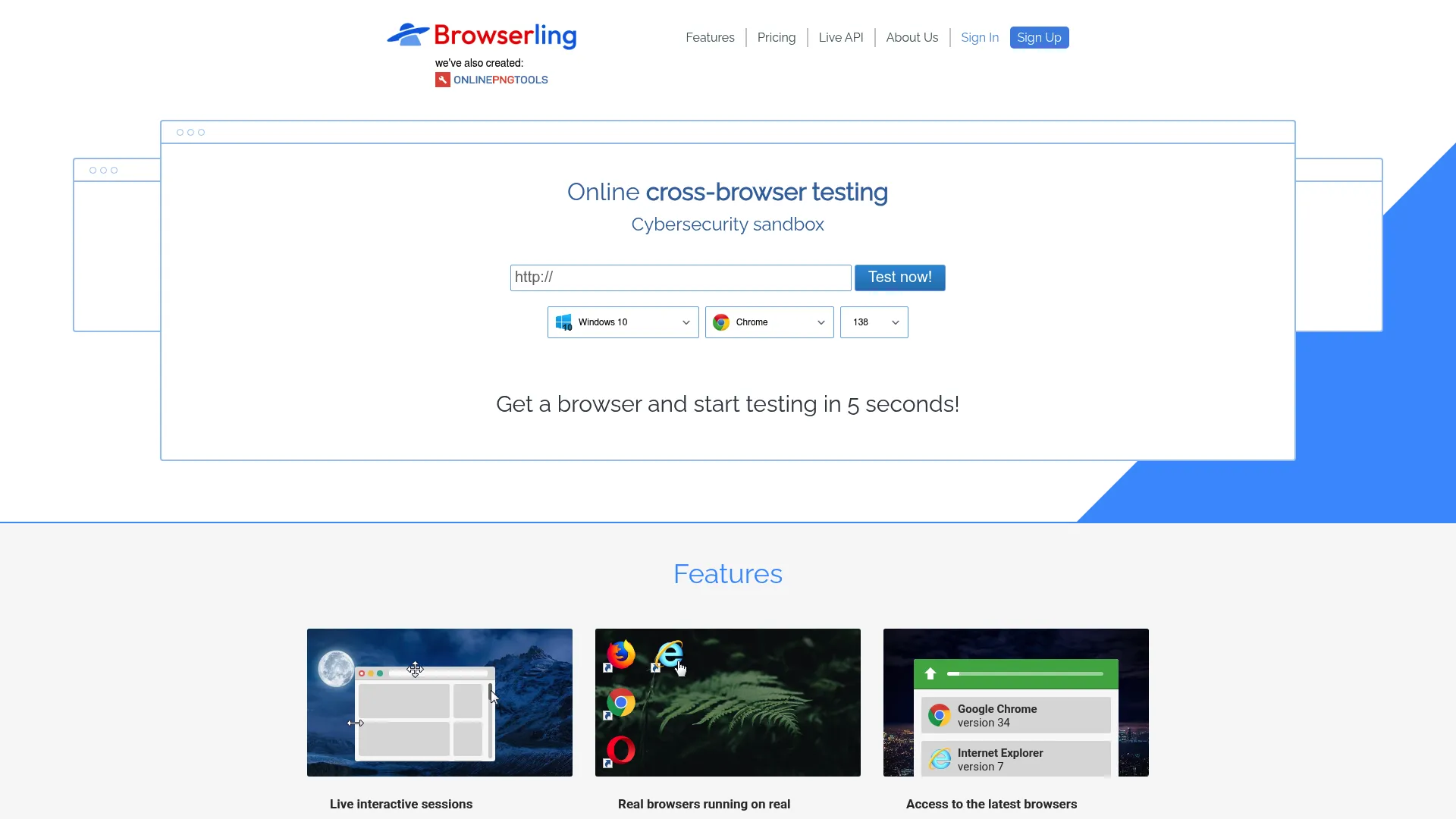 Browserling live cross browser testing
