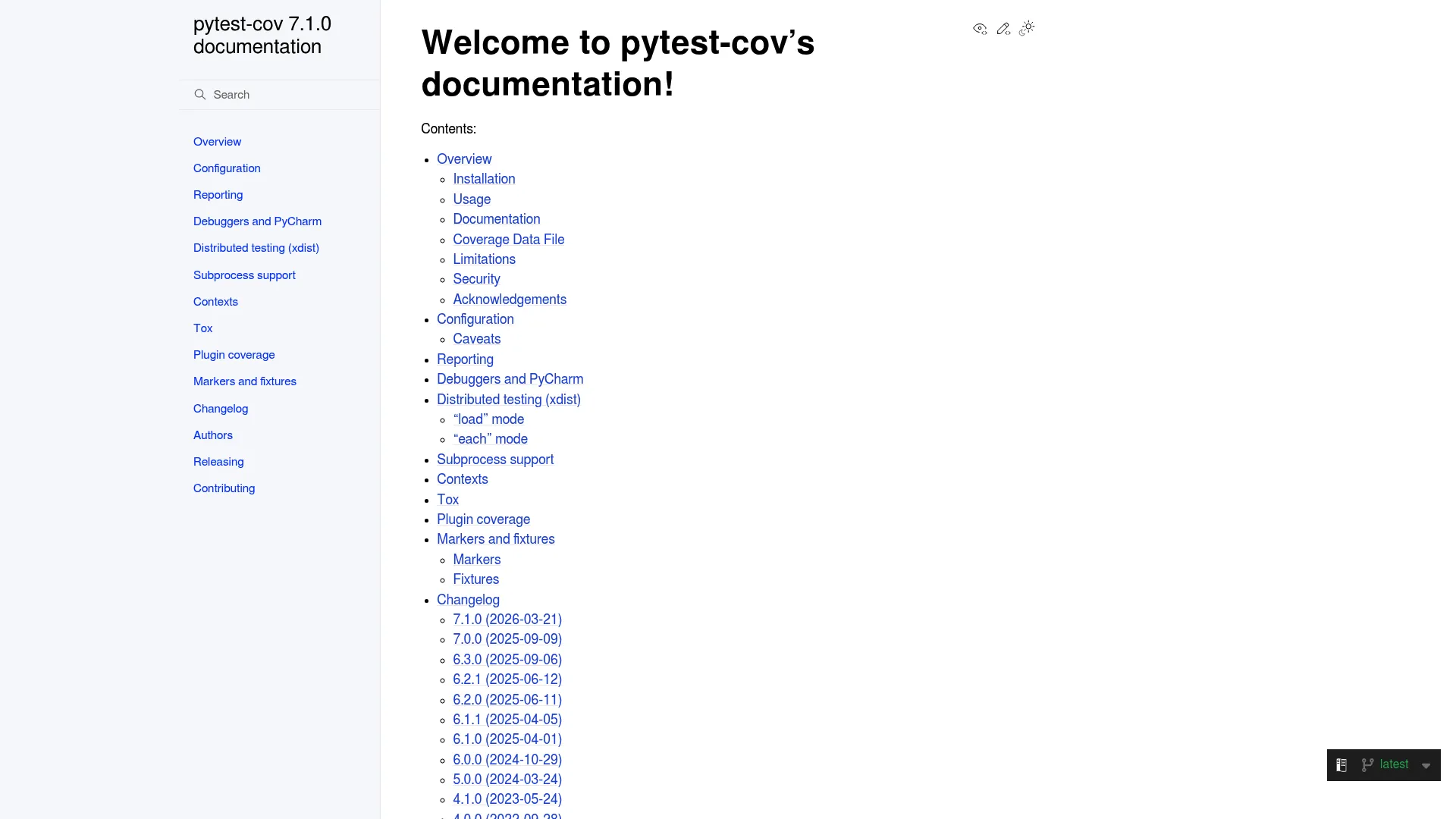 pytest-cov coverage plugin documentation
