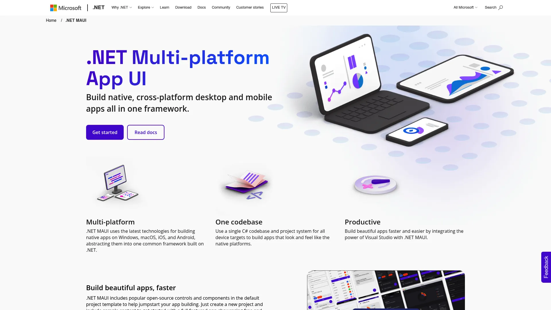 .NET MAUI cross-platform framework interface