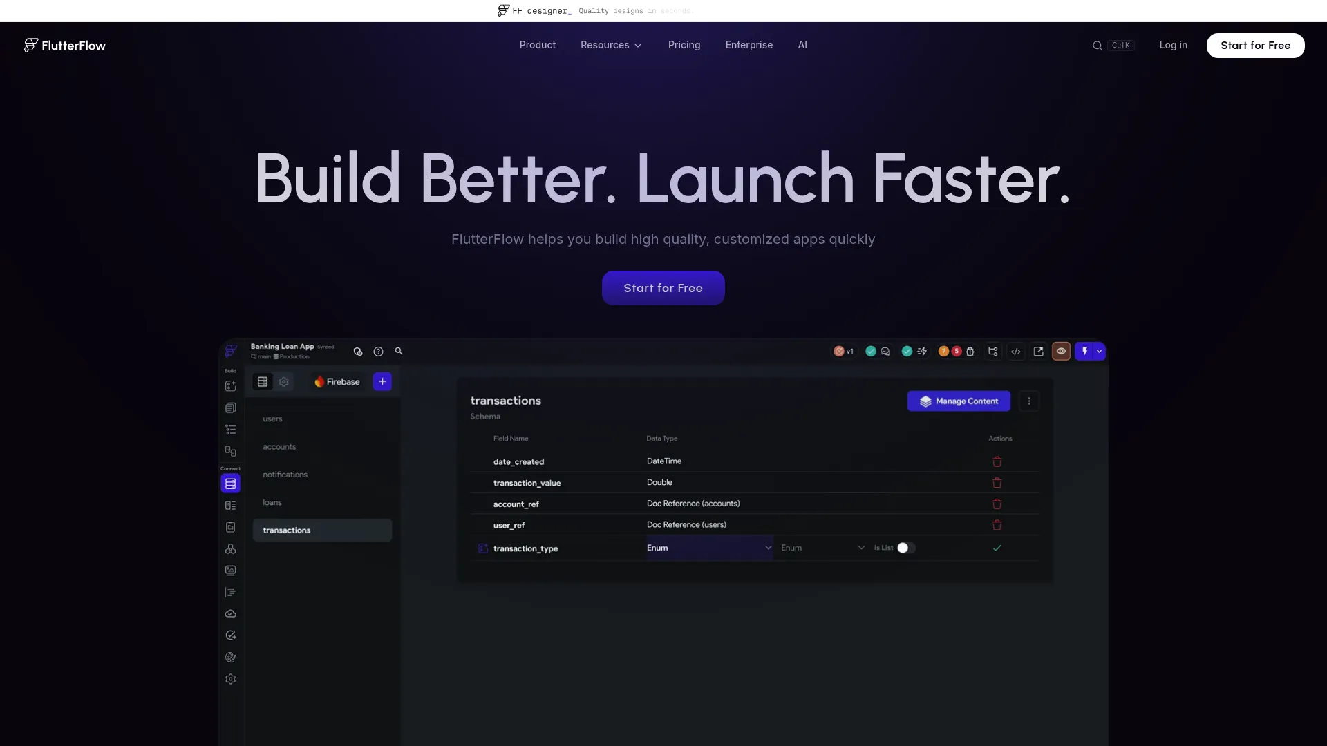 FlutterFlow visual app development platform