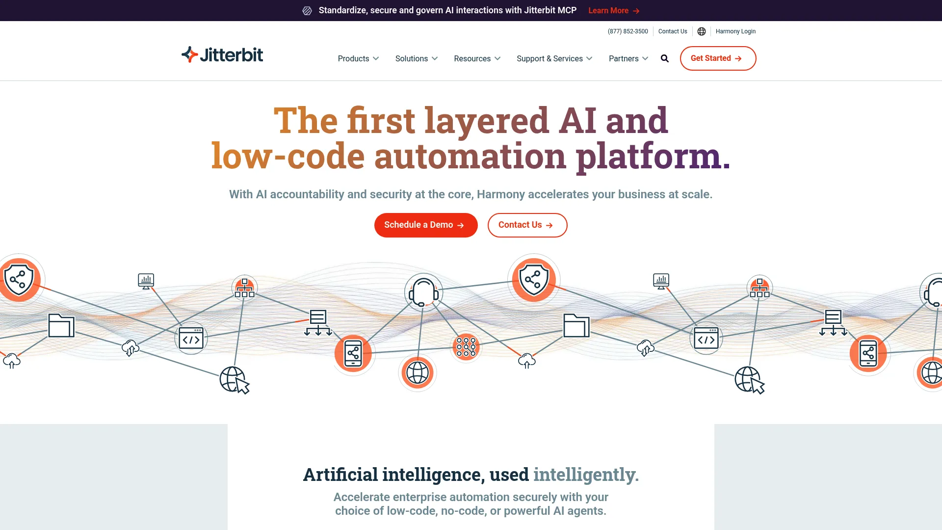 Jitterbit Harmony platform homepage
