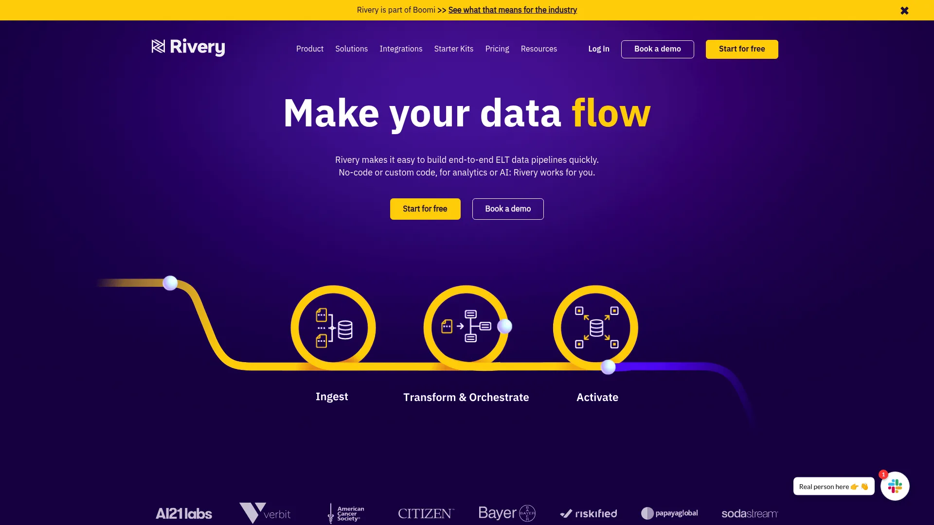 Rivery cloud ELT and orchestration platform