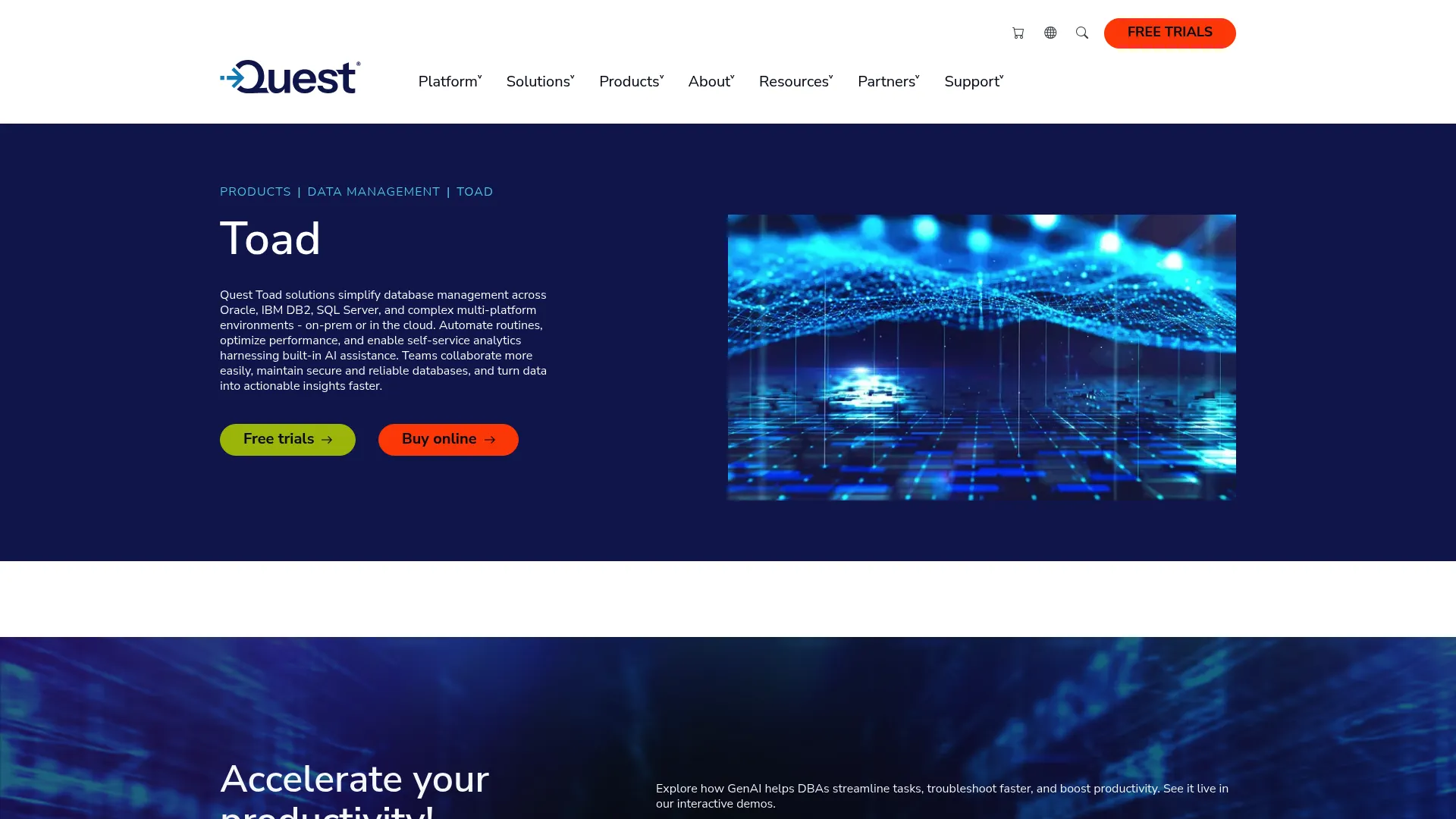 Quest Toad database administration suite