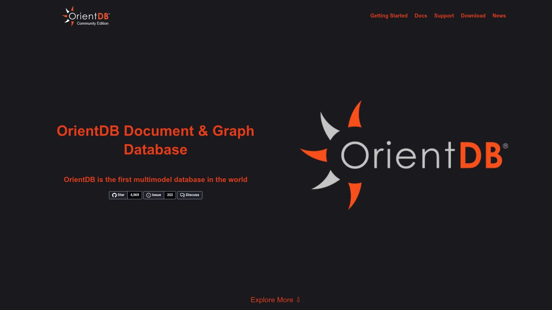 OrientDB multi-model database homepage