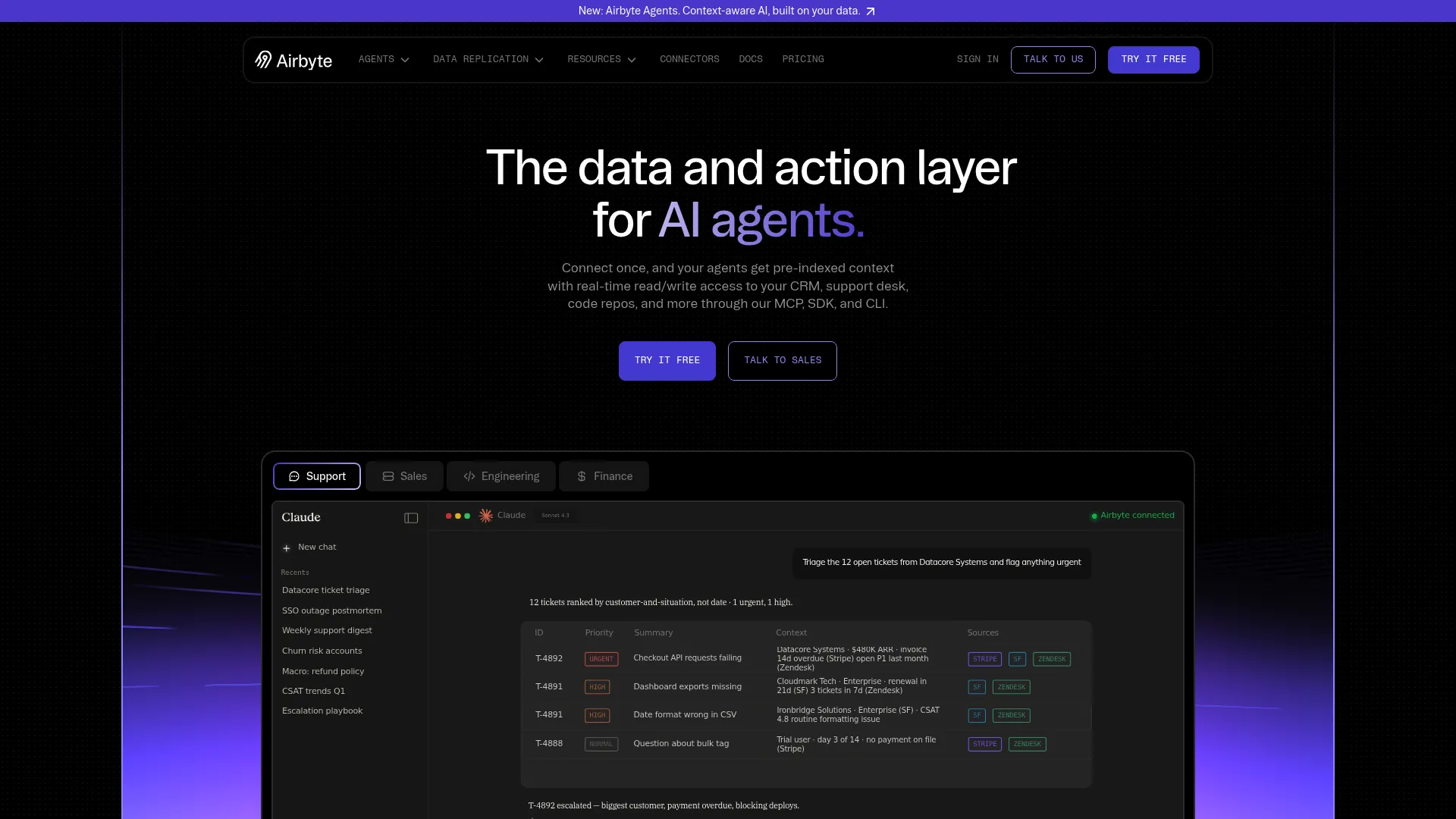 Airbyte open source data integration platform