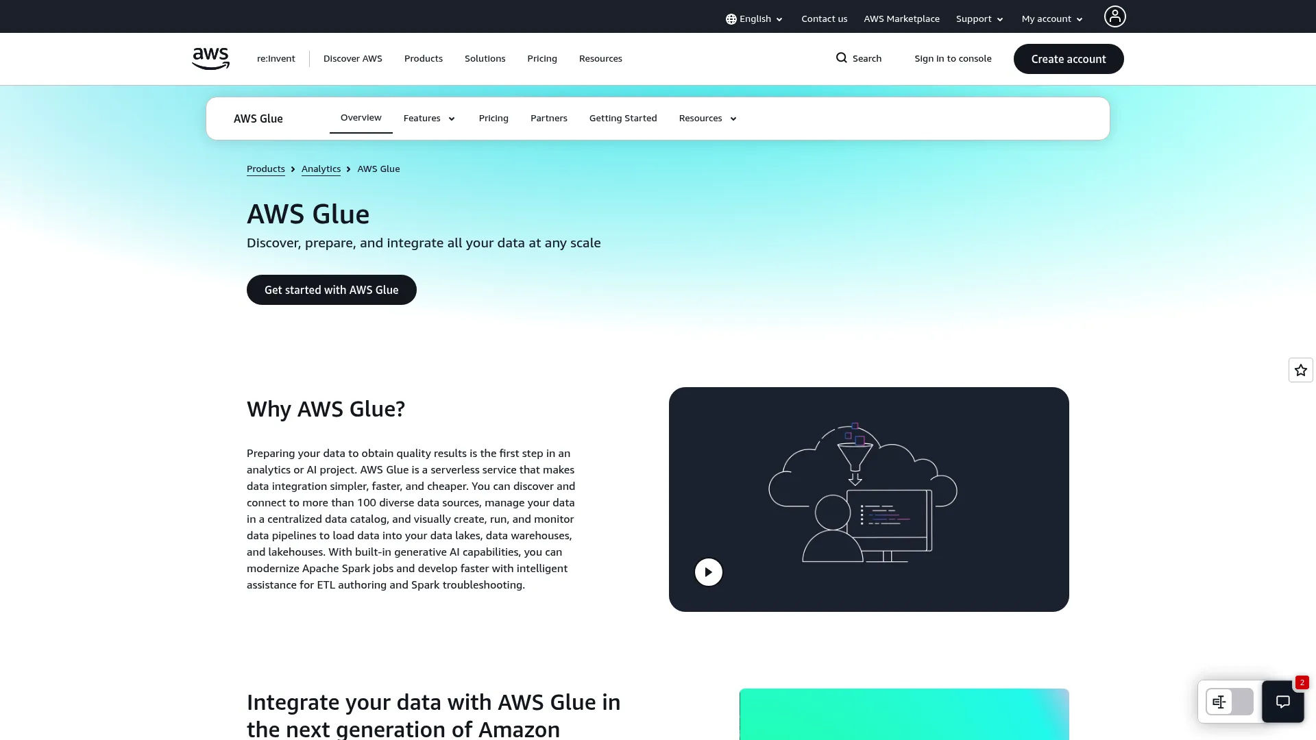 AWS Glue serverless data integration service