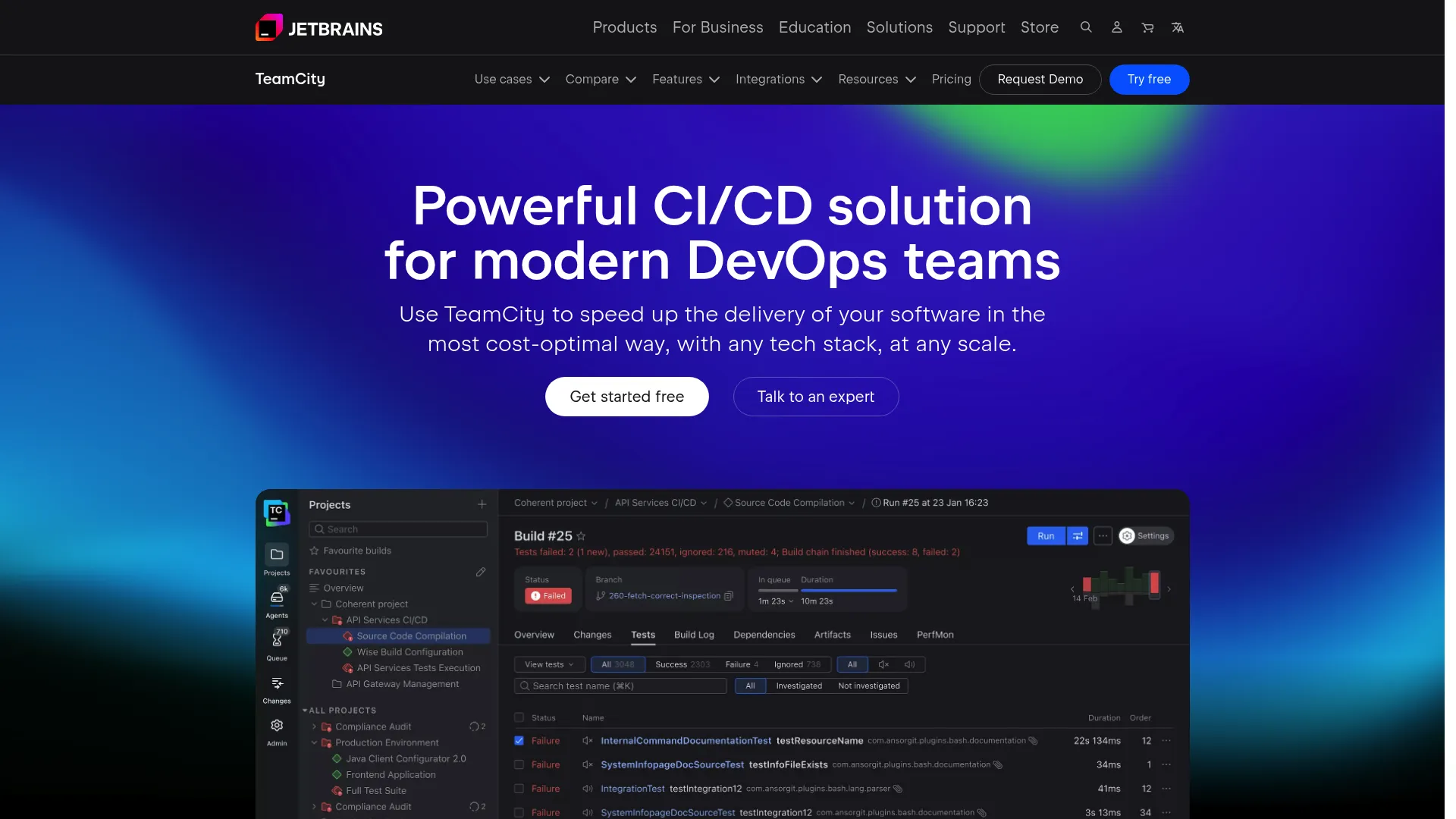 TeamCity CI/CD build configuration