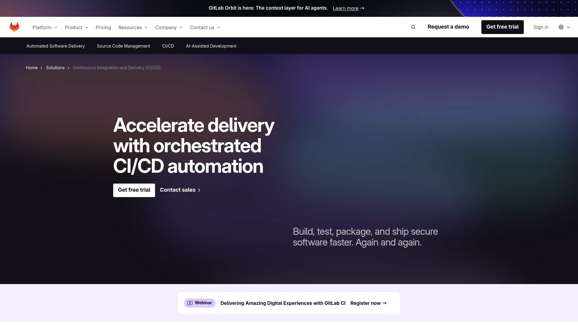 GitLab CI/CD pipeline interface