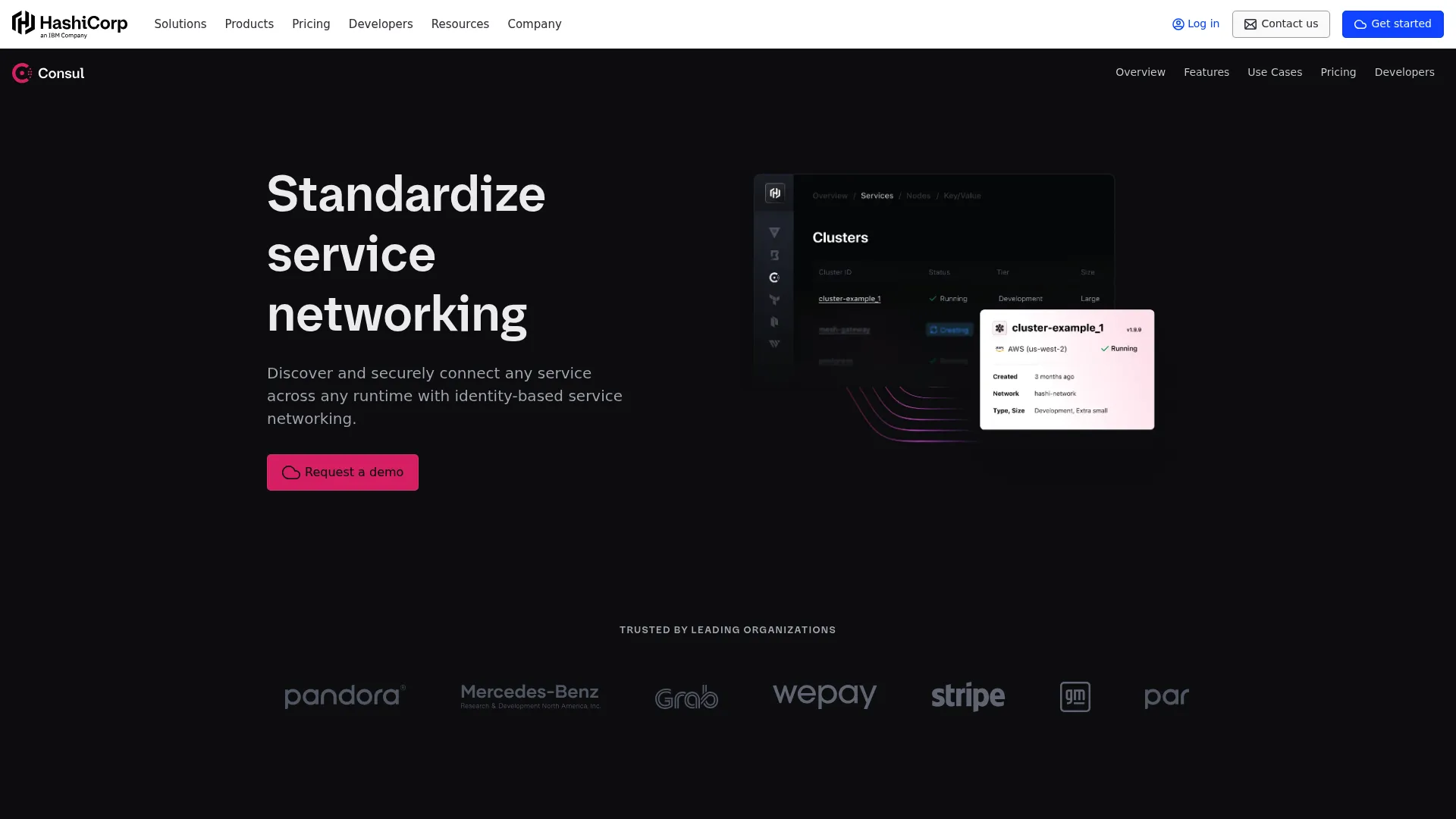 Consul service networking homepage