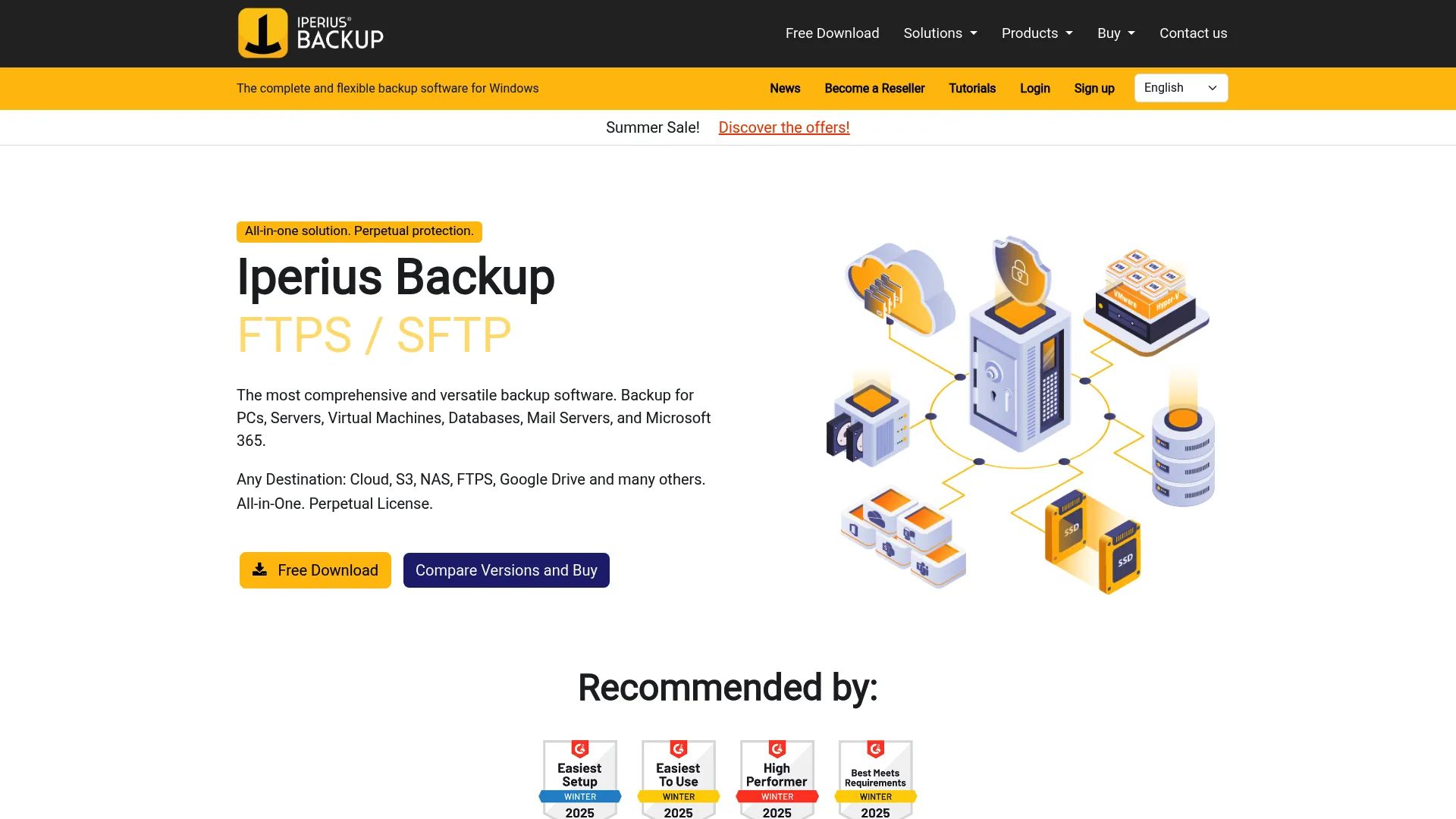 Iperius Backup homepage