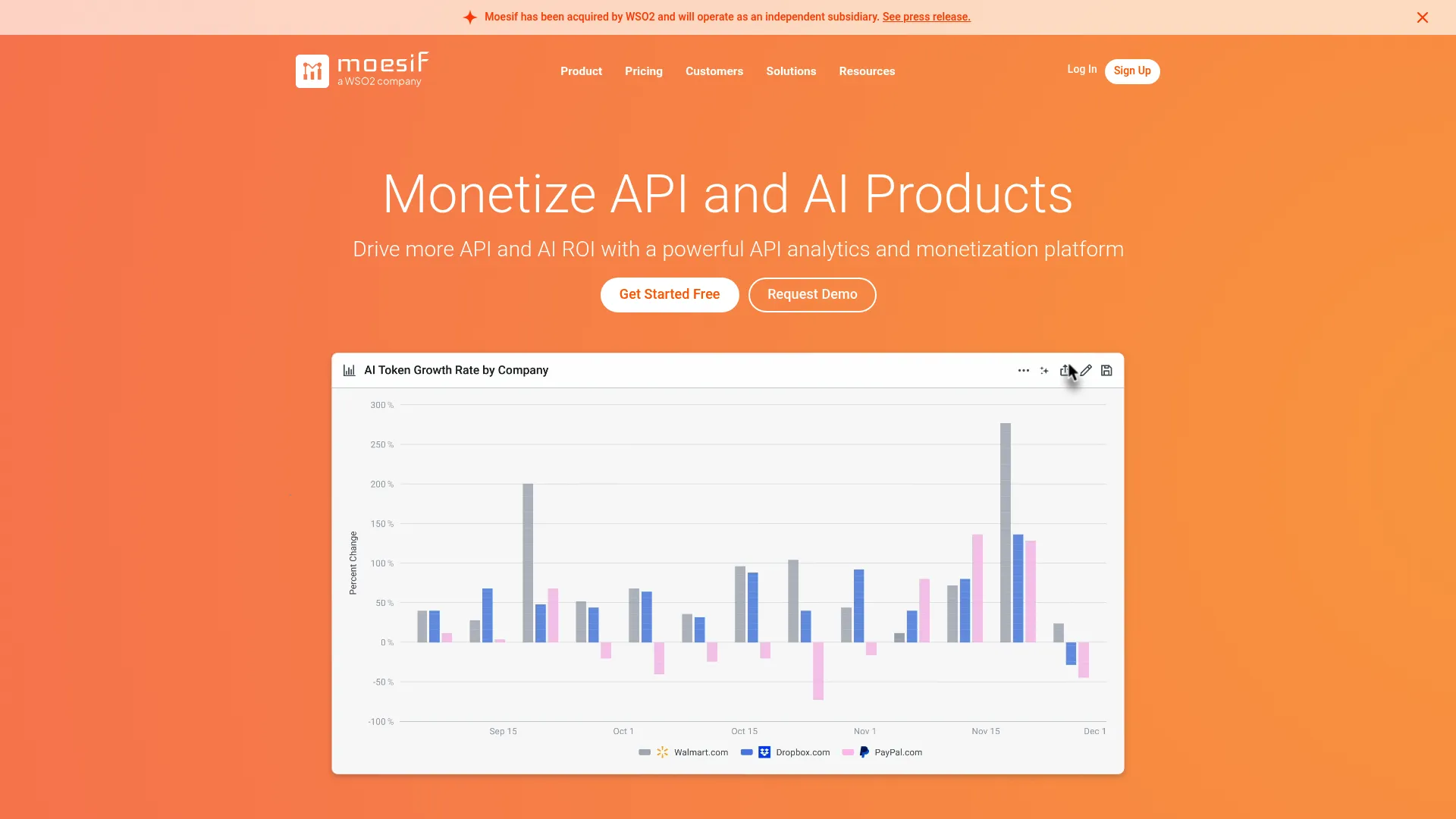 Moesif API analytics and monitoring platform