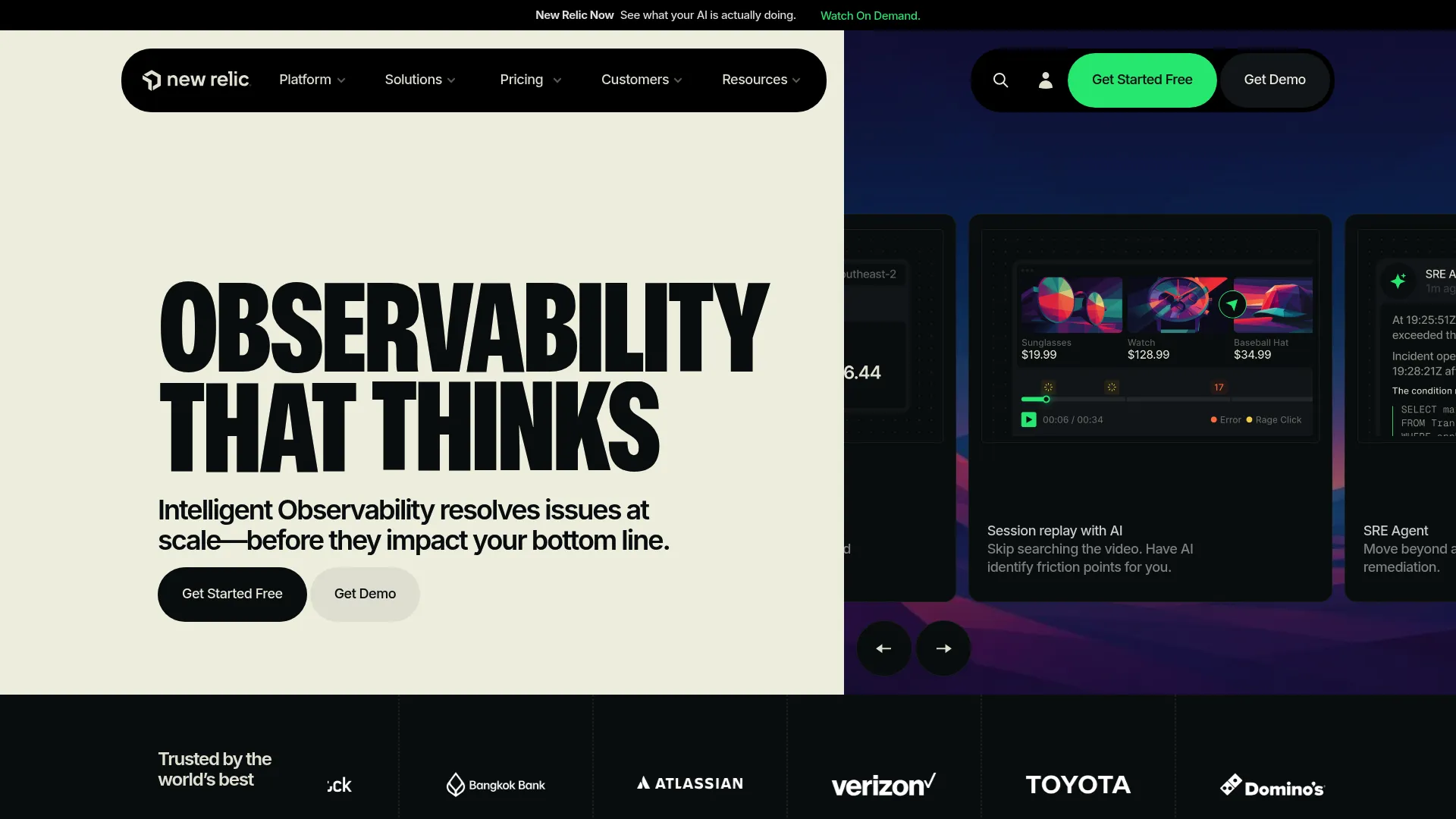 New Relic full-stack observability platform