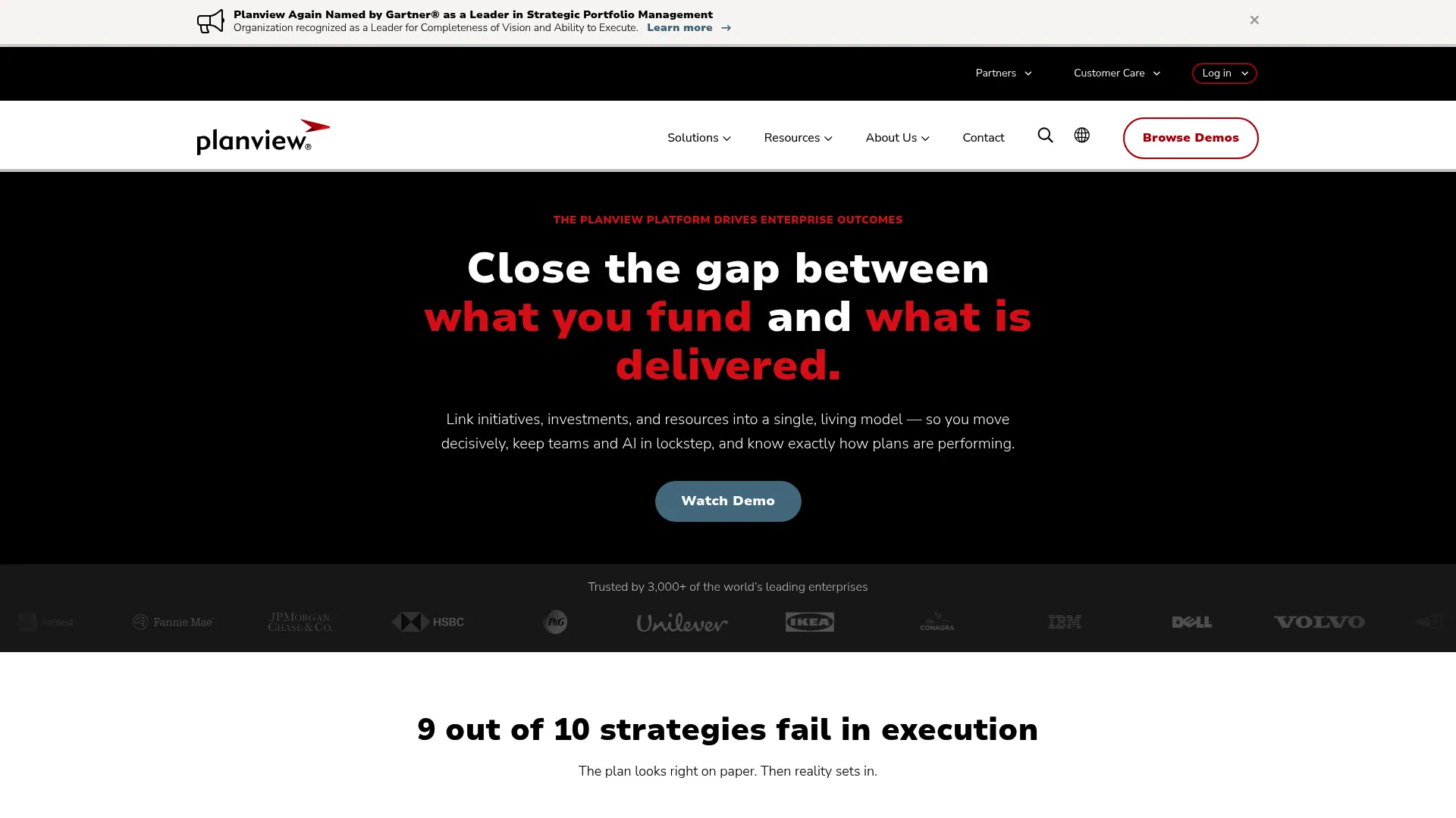 Planview portfolio and work management software