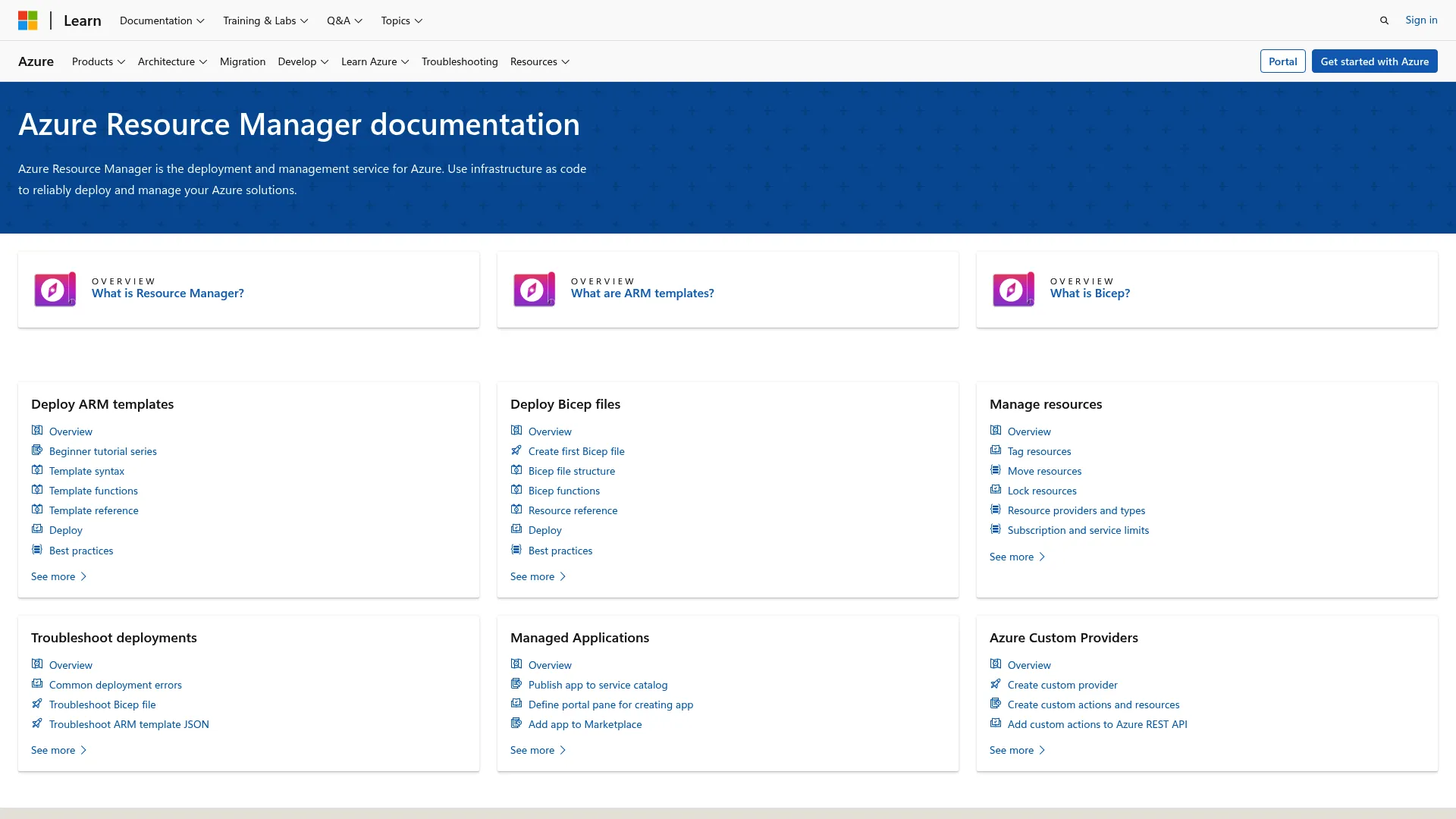 Azure Resource Manager deployment model