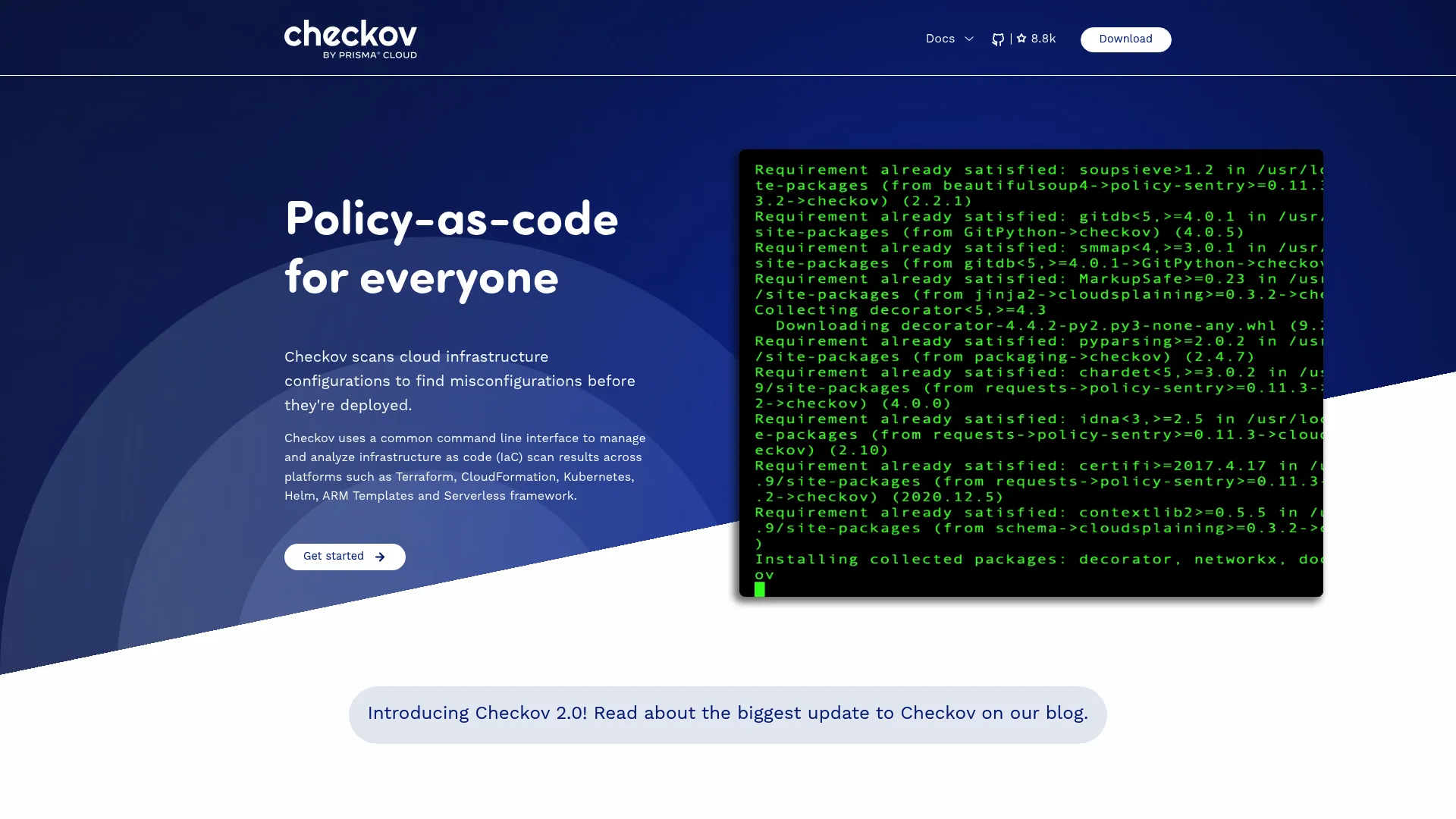 Checkov IaC scanning and policy