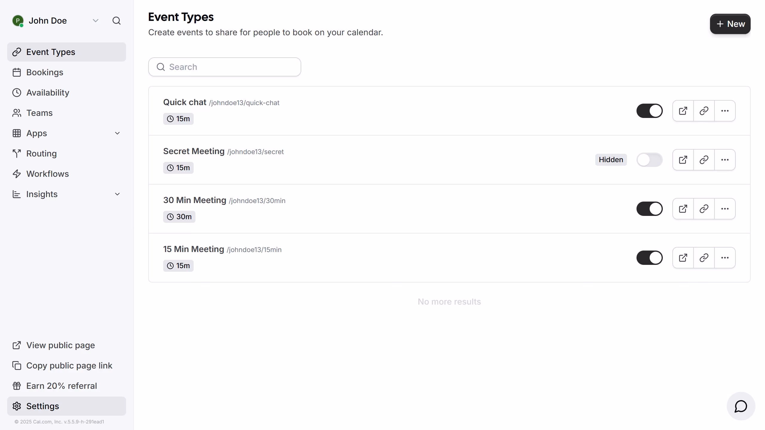 How to select a default calendar when adding events in Cal.com