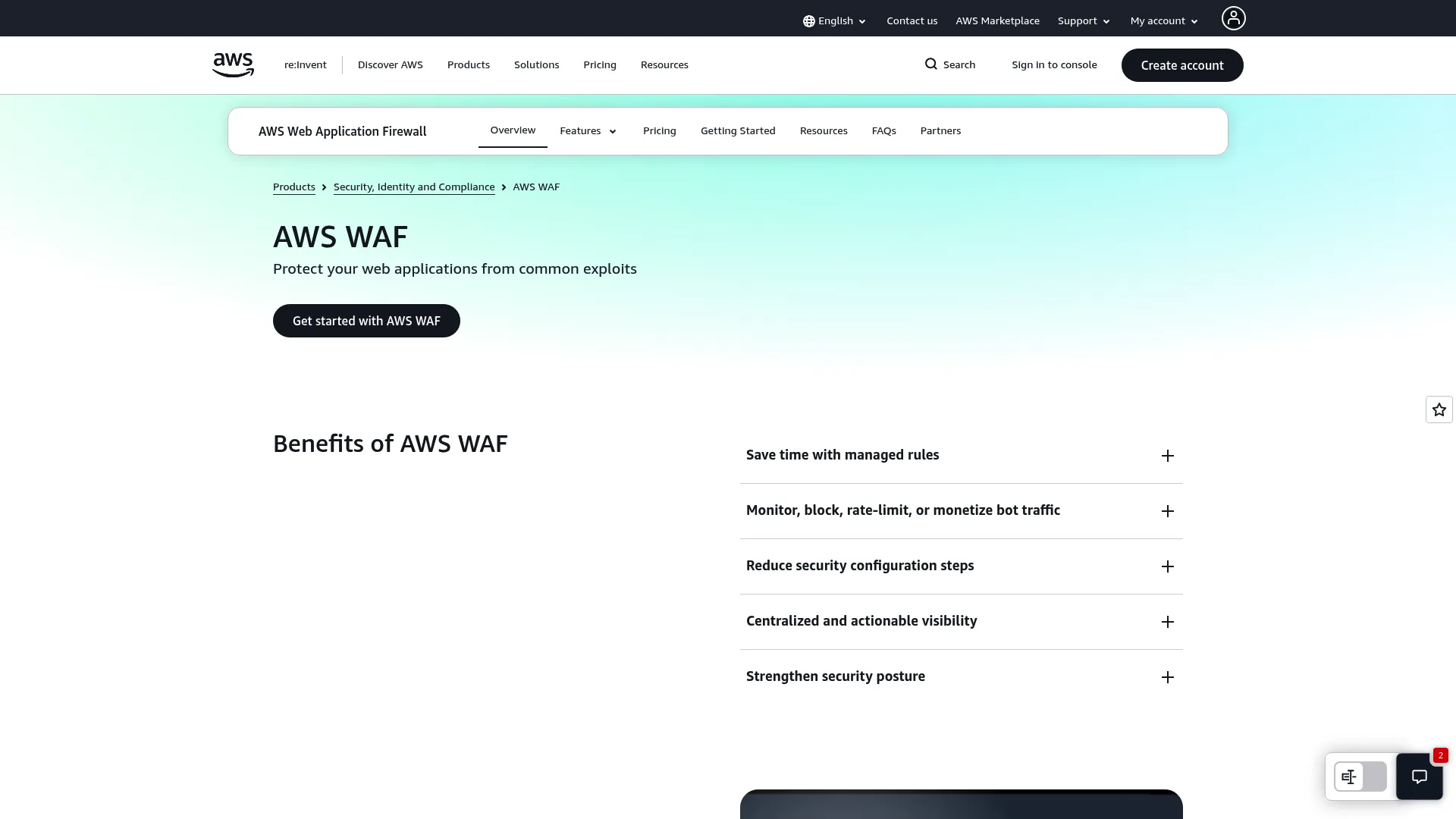 AWS WAF product page