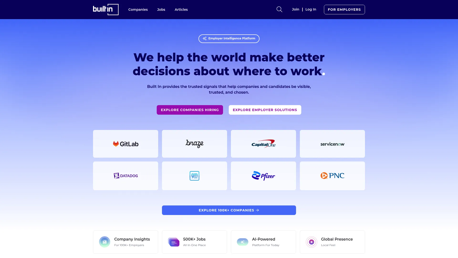 Built In website