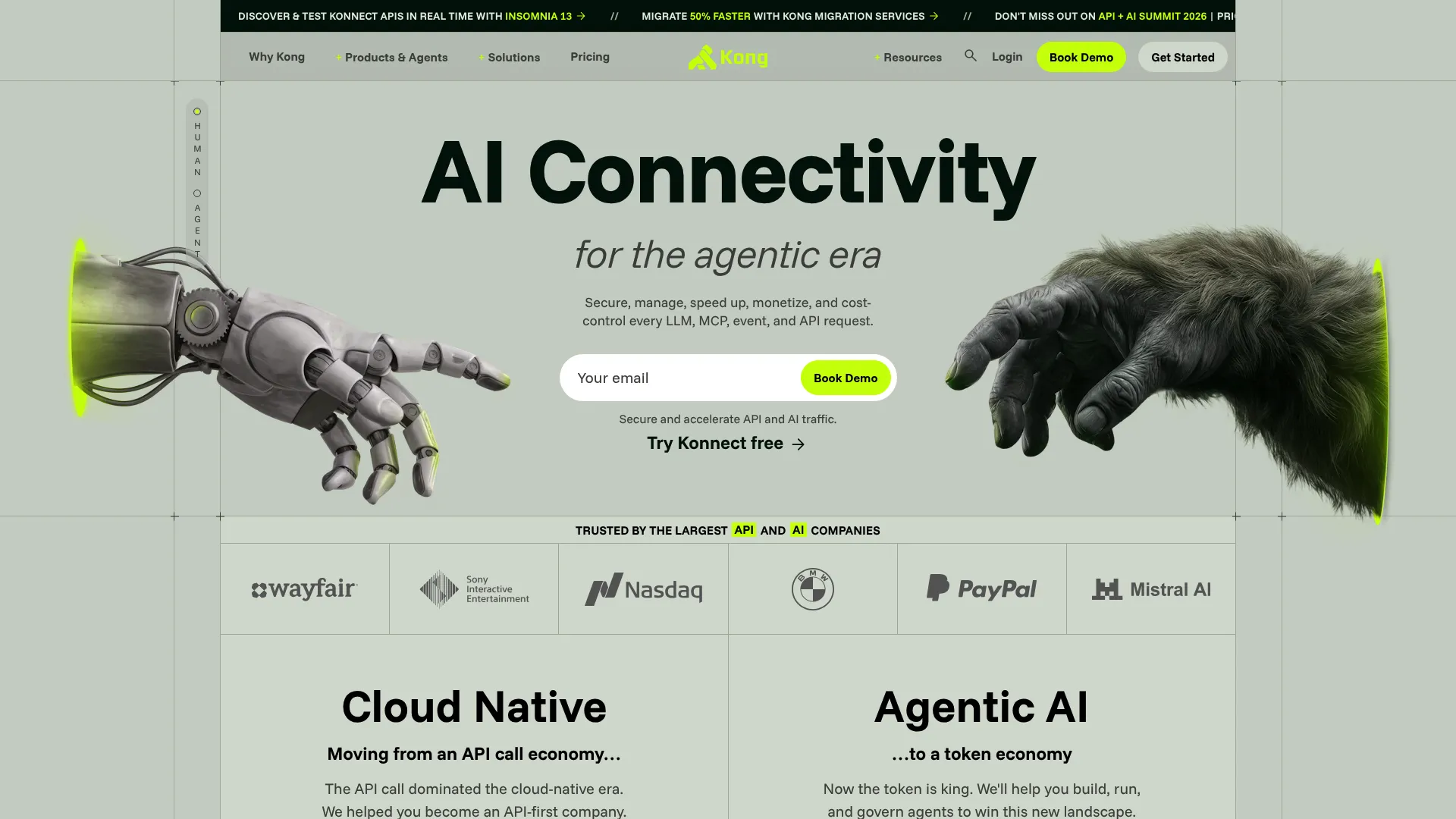 Kong API Gateway product page