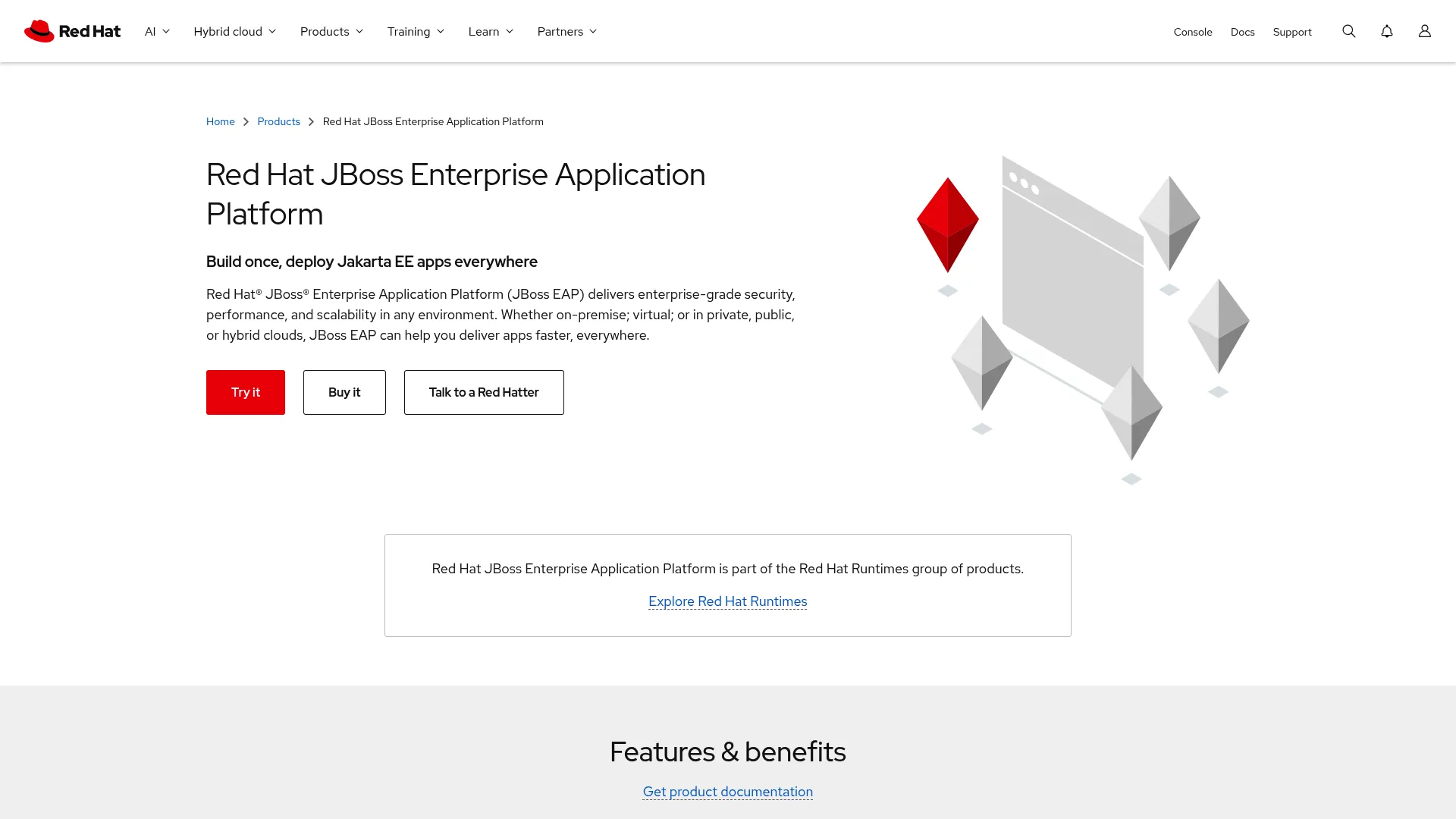 Red Hat JBoss Enterprise Application Platform product page