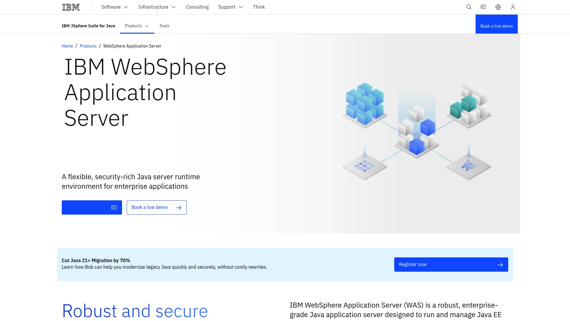 IBM WebSphere Application Server product page