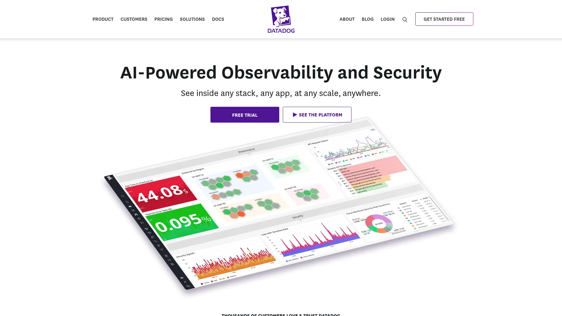 Datadog distributed tracing and APM platform