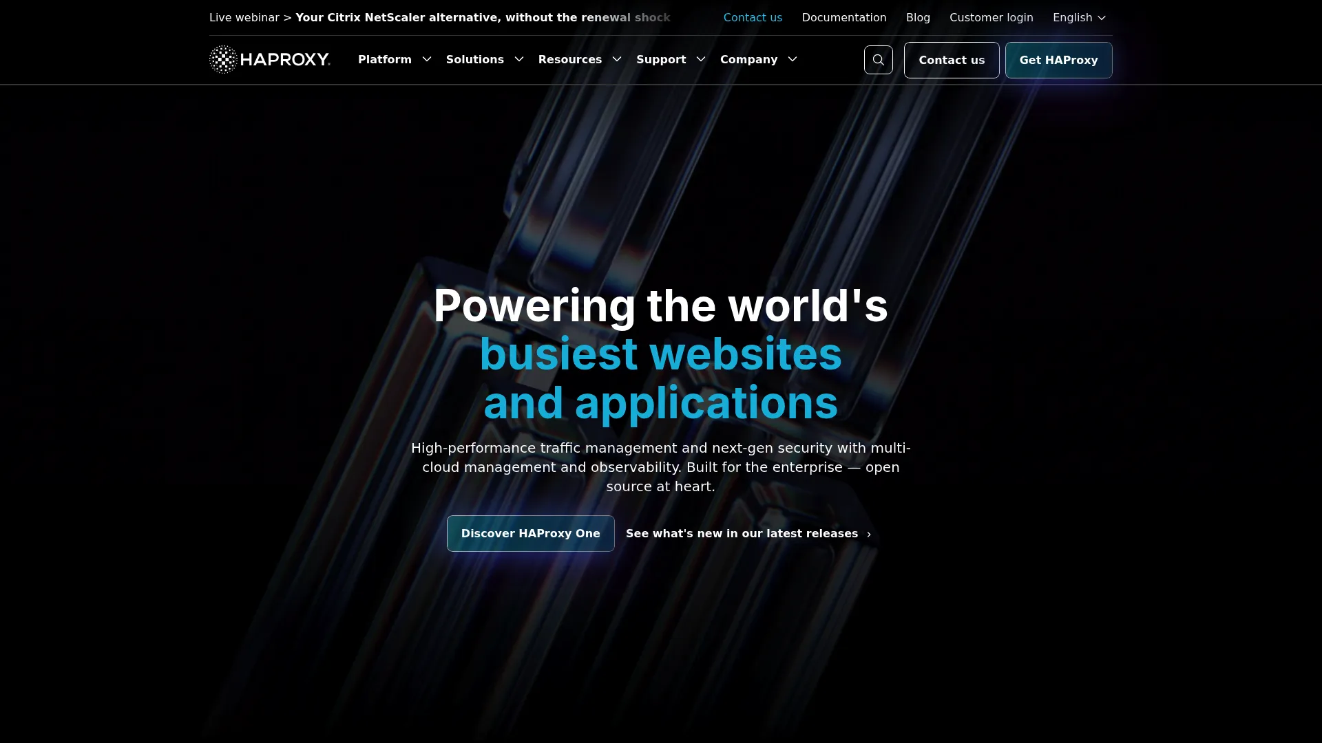 HAProxy load balancing and application delivery homepage