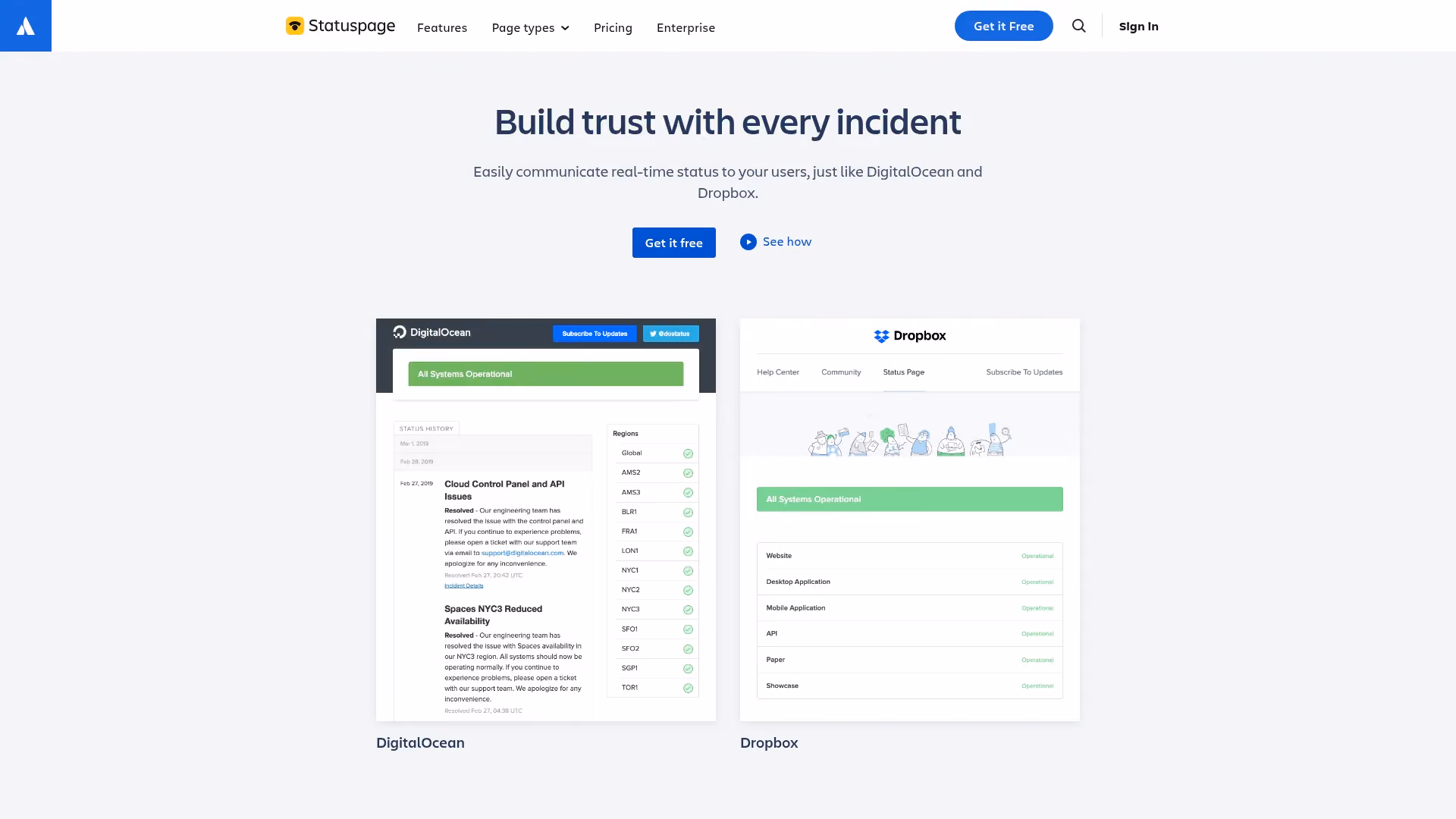Statuspage status page software