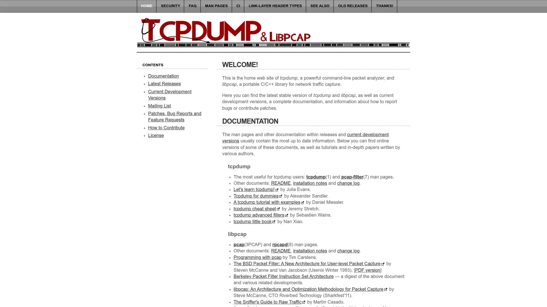 Tcpdump command-line packet analyzer