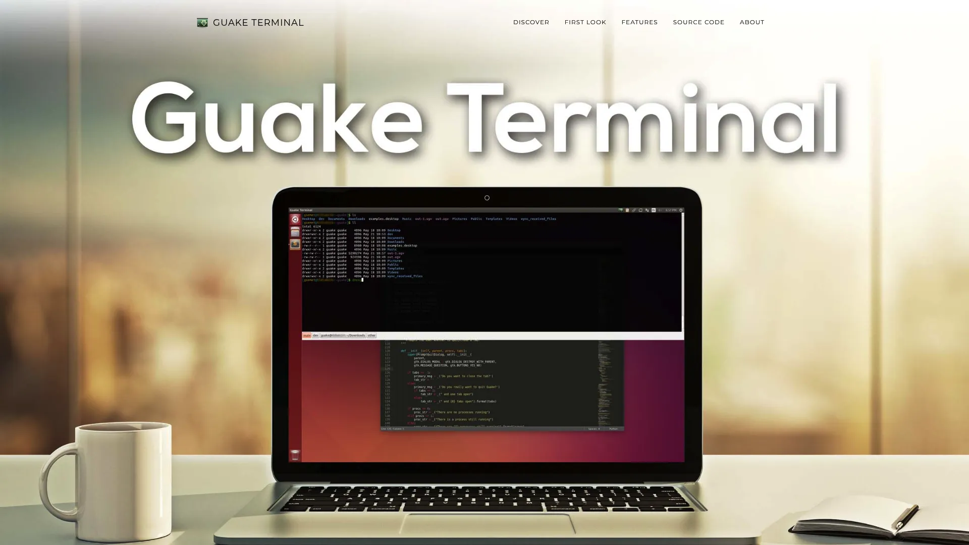 Guake drop-down terminal homepage