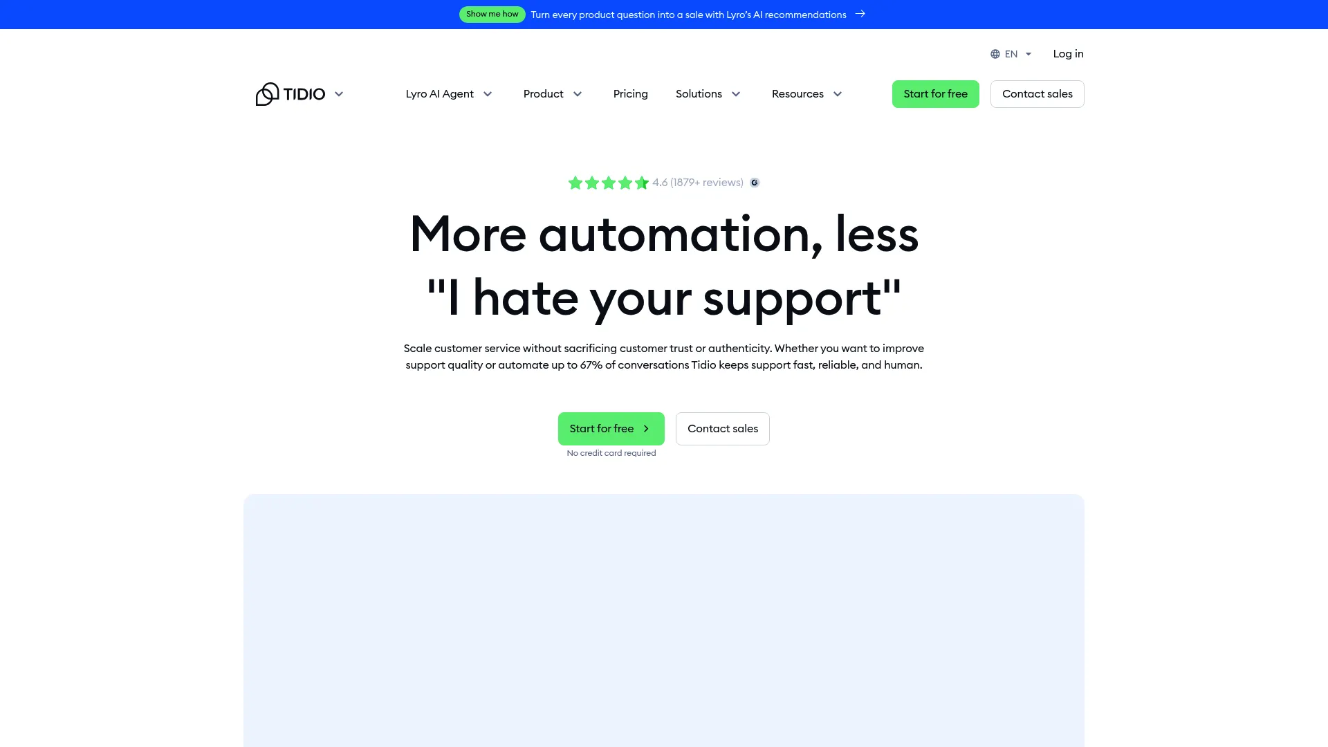 Tidio AI customer service and live chat