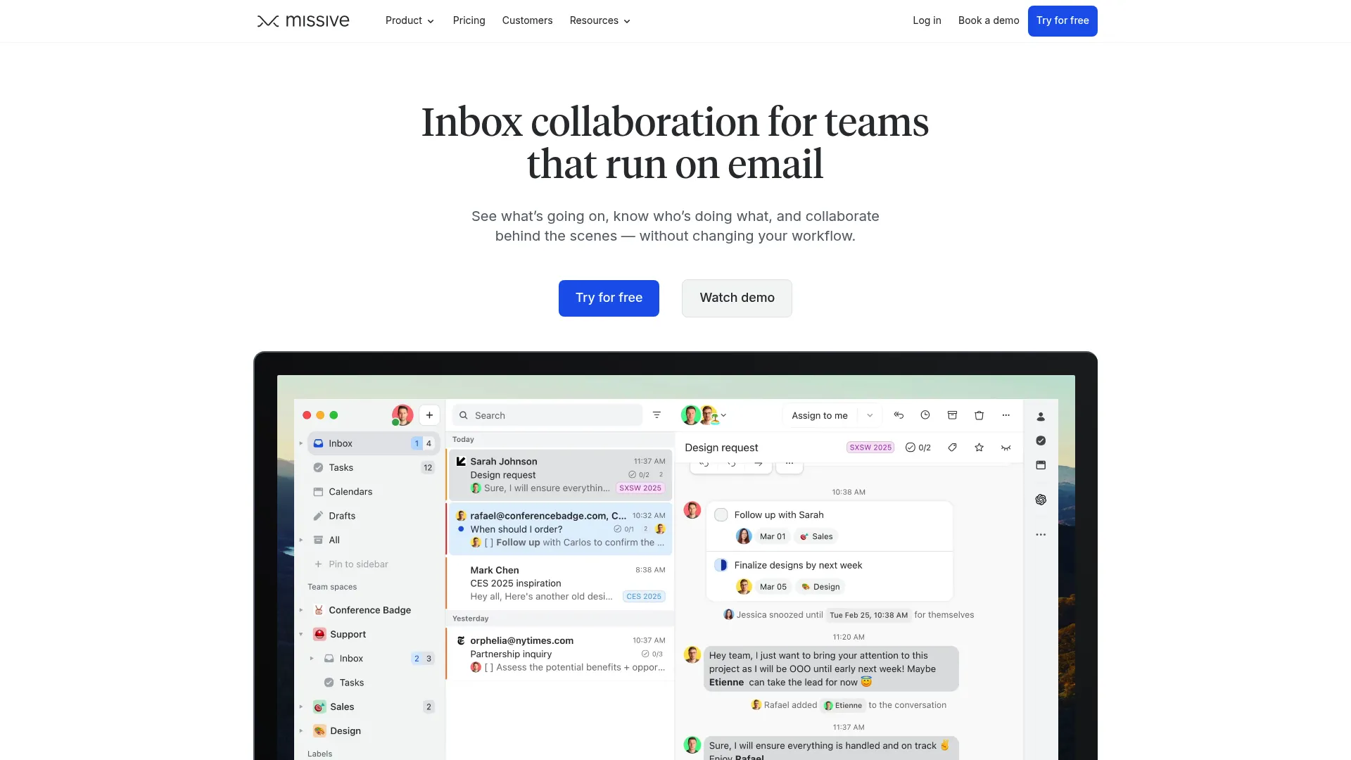 Missive collaborative email and shared inbox
