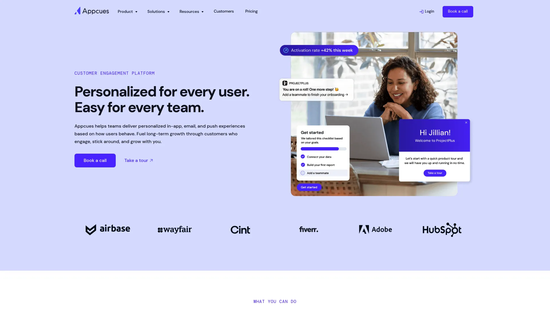 Appcues product experience platform homepage