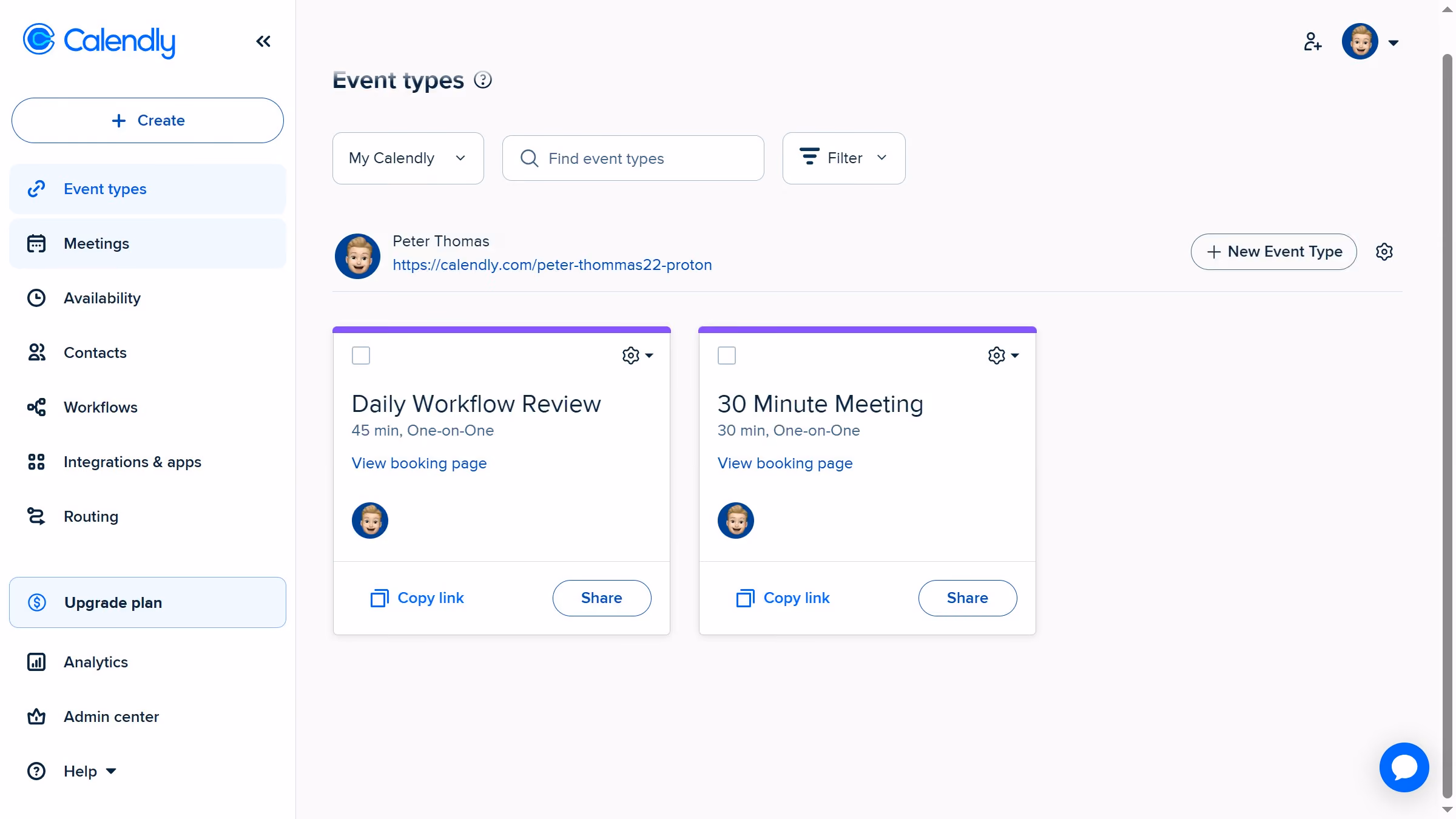How to check a meeting's details in Calendly