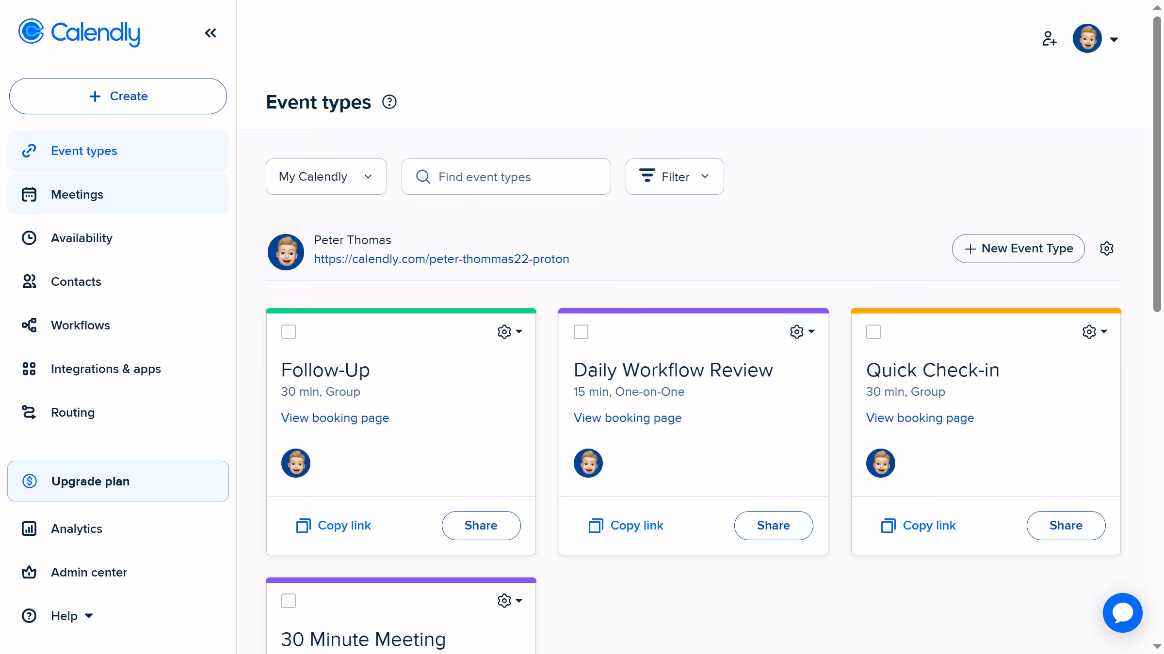 How to view your One-off meetings in Calendly