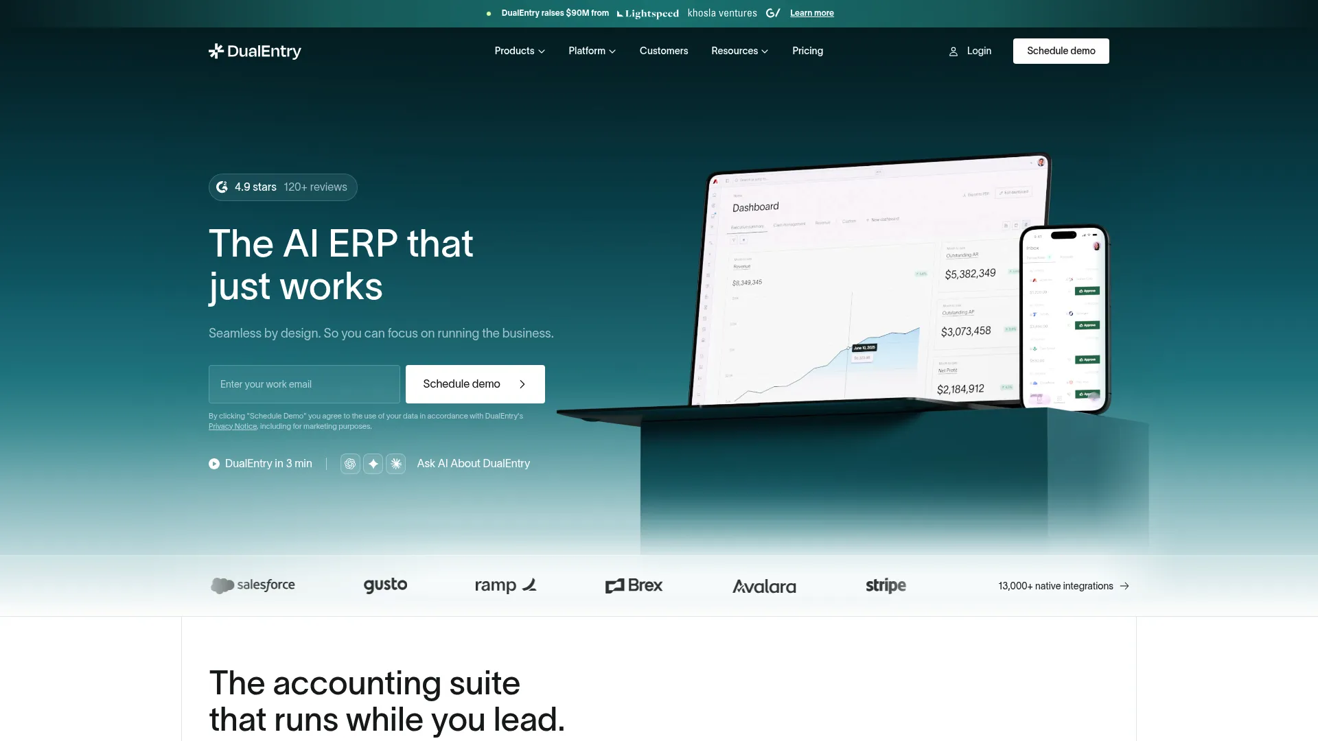 DualEntry general ledger software platform