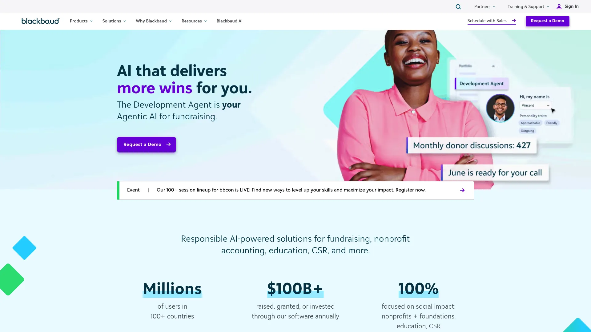 Blackbaud Education Management homepage