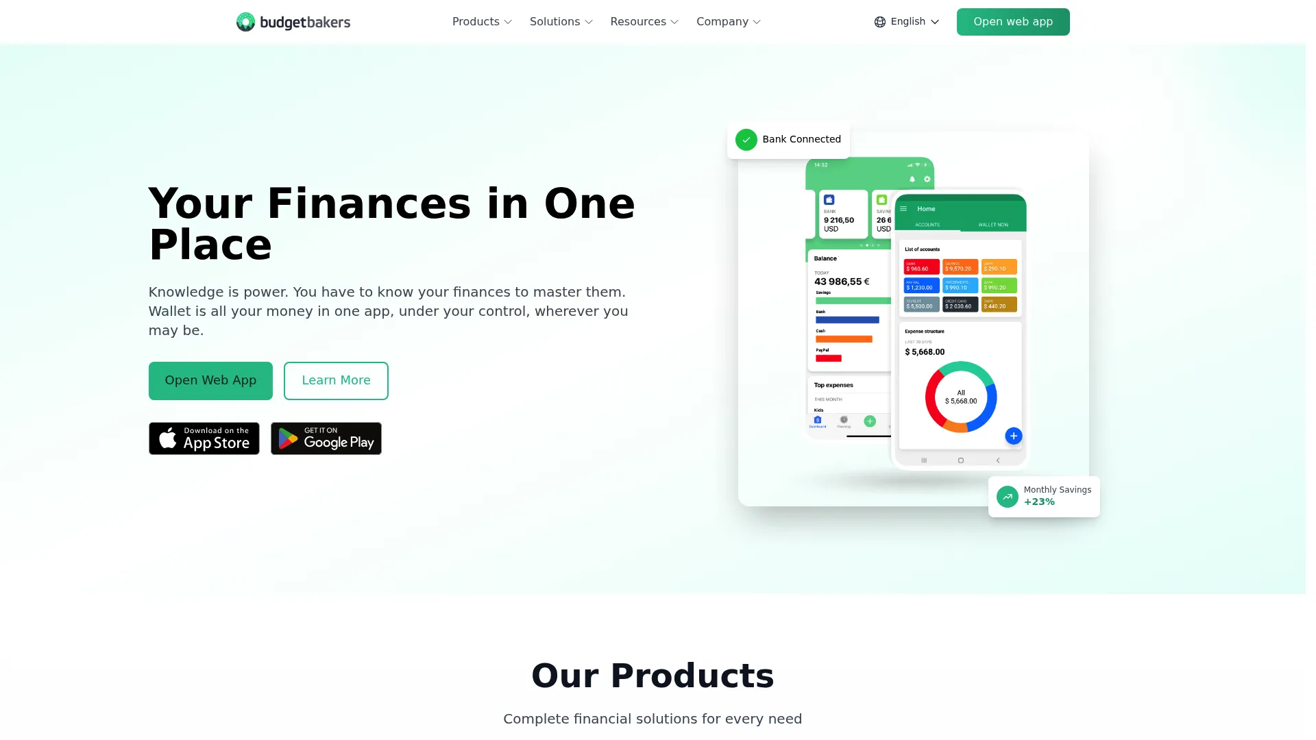 Wallet by BudgetBakers expense tracking and multi-account budgeting screen