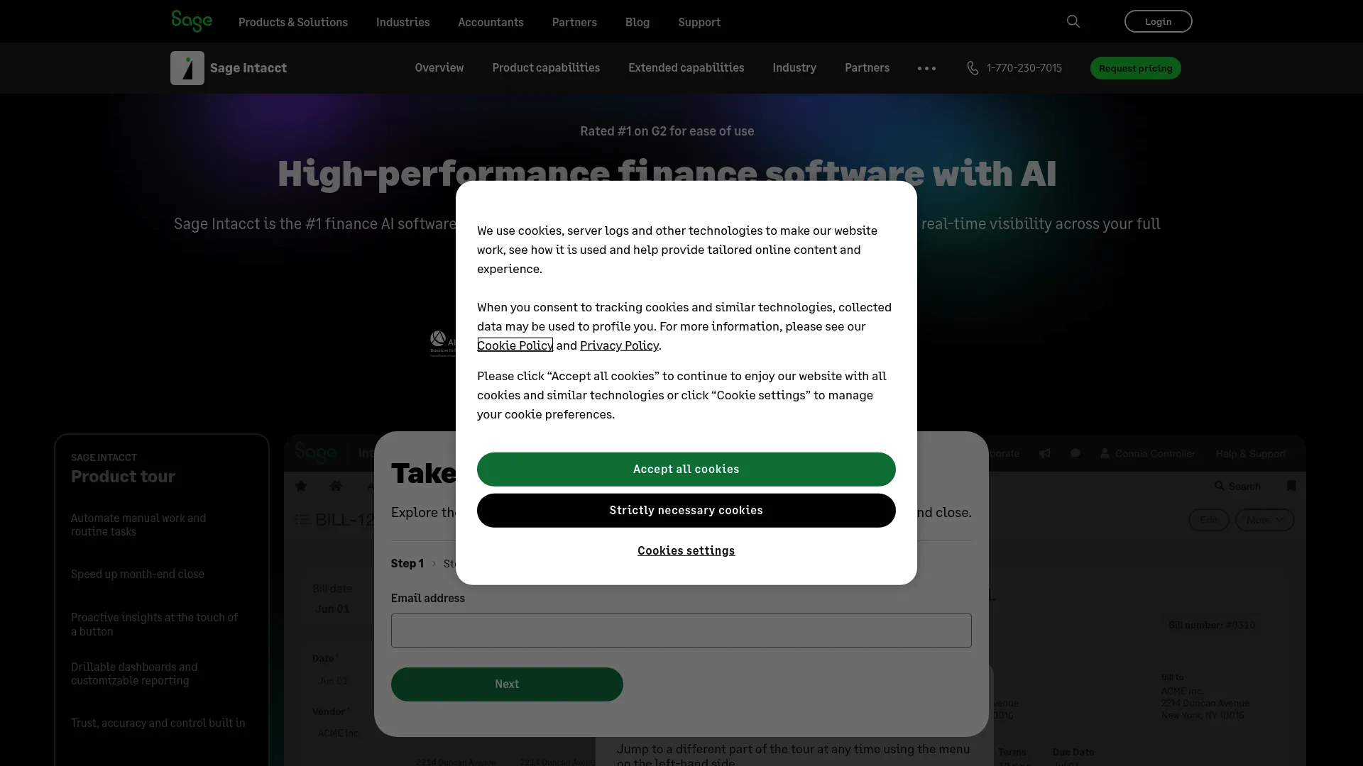 Sage Intacct financial management software