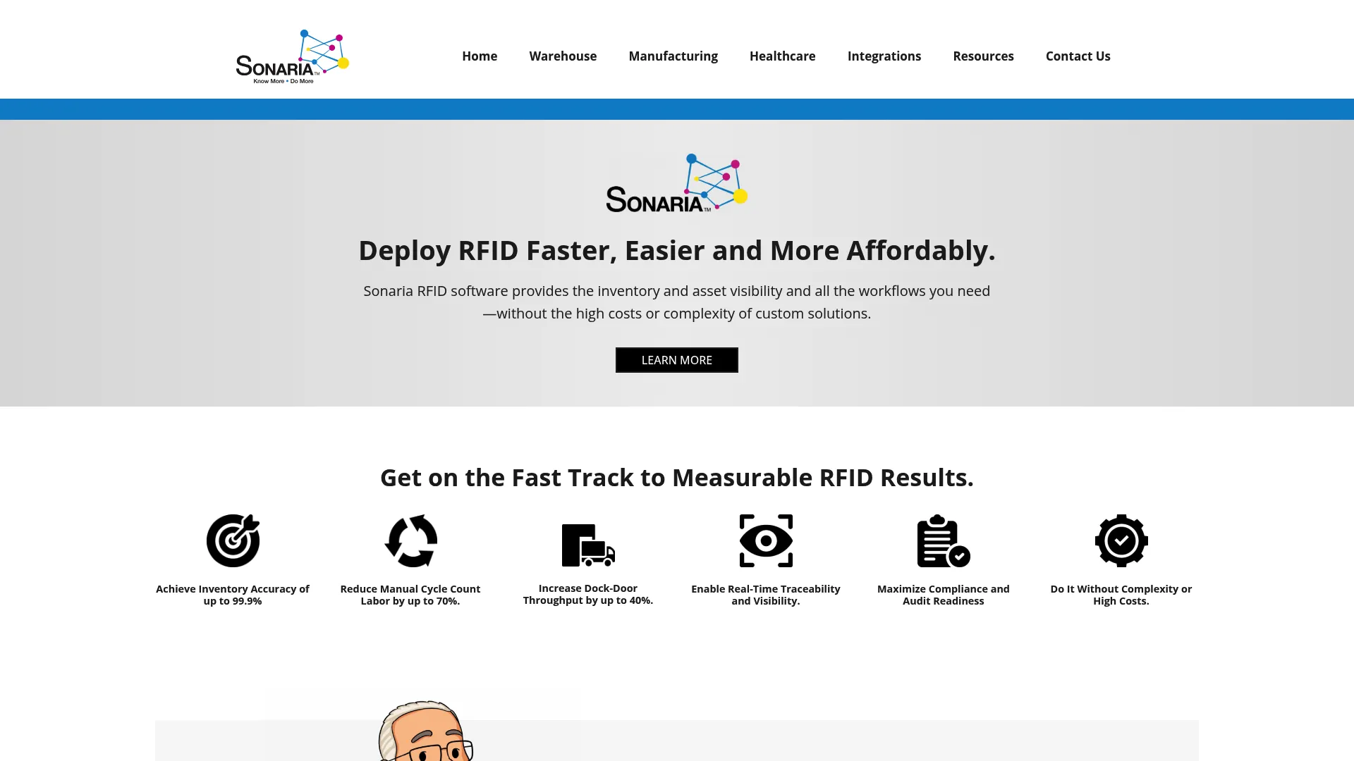 Sonaria RFID asset tracking software interface