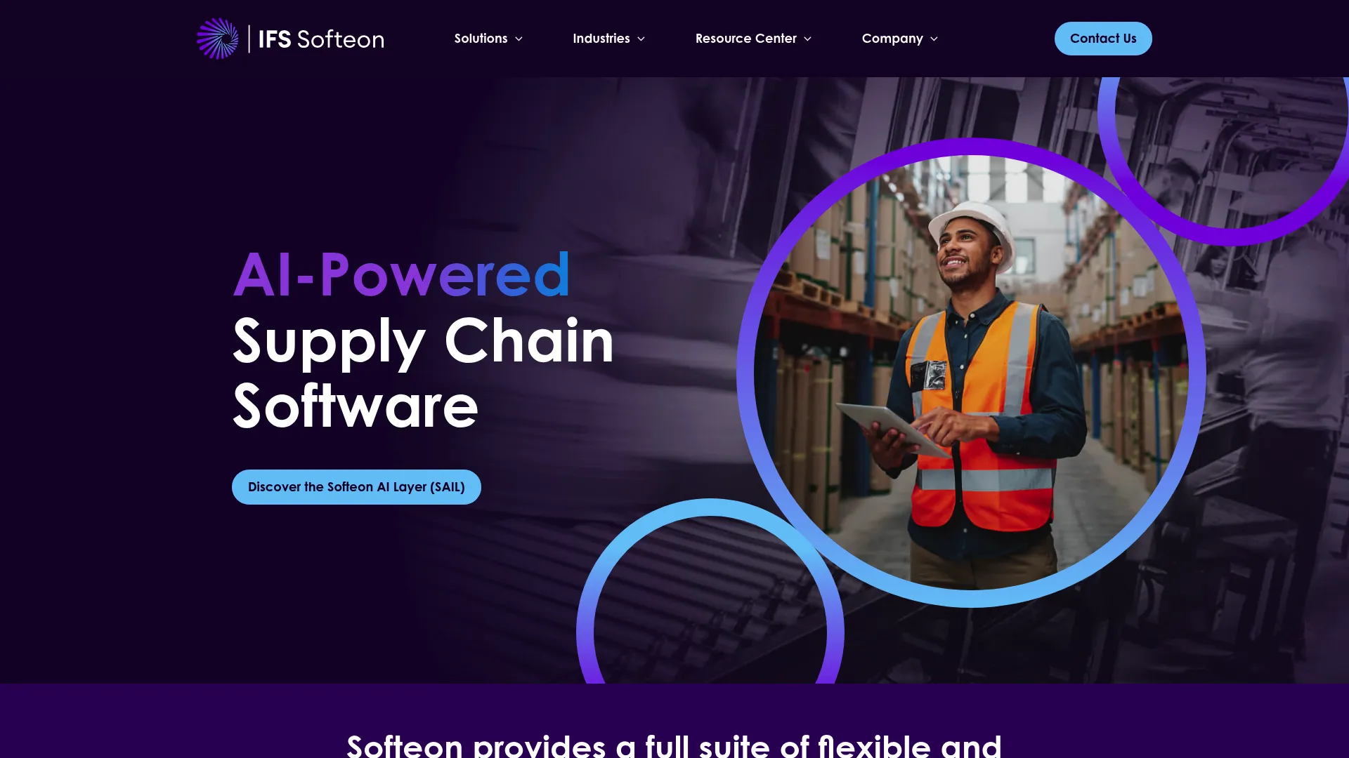 Softeon Warehouse Management System product page