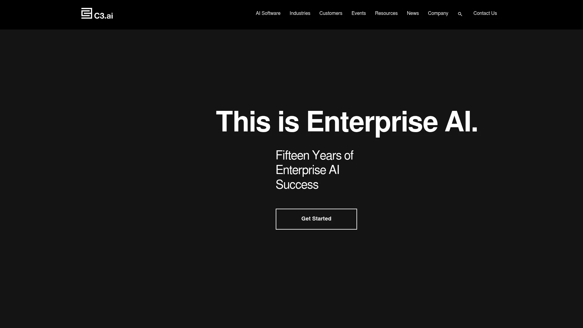 C3 AI enterprise AI application platform homepage