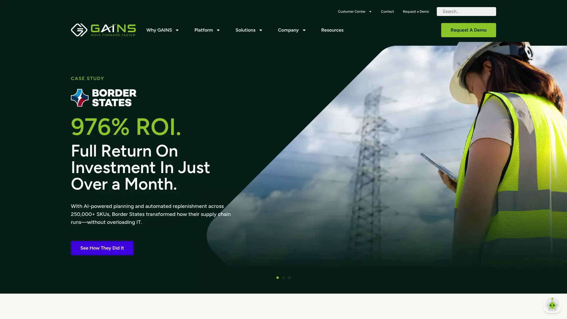 GAINS inventory optimization and supply chain planning software homepage